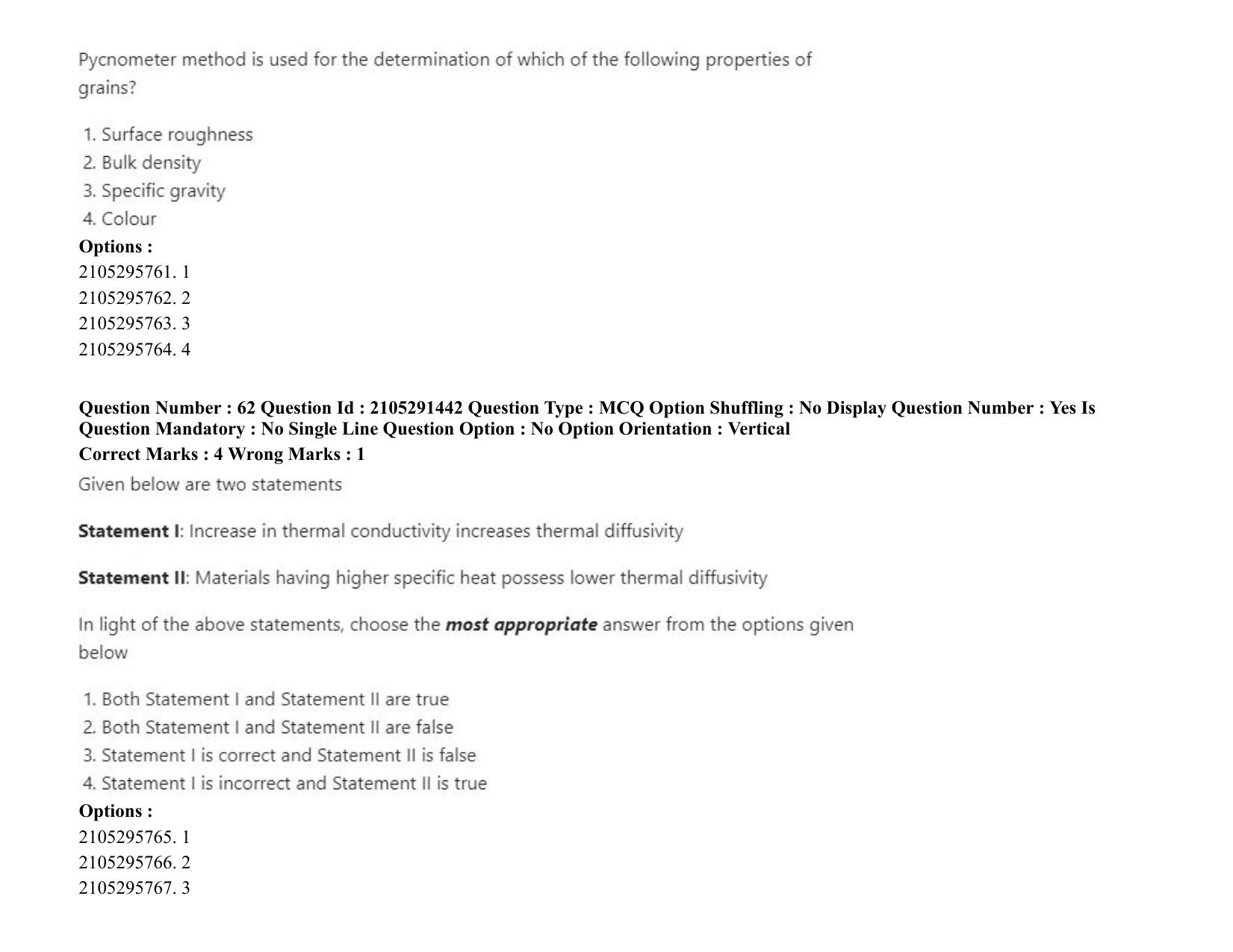 ICAR AIEEA PG 2020 AGRICULTURAL ENGINEERING AND TECHNOLOGY Question Paper - Page 33