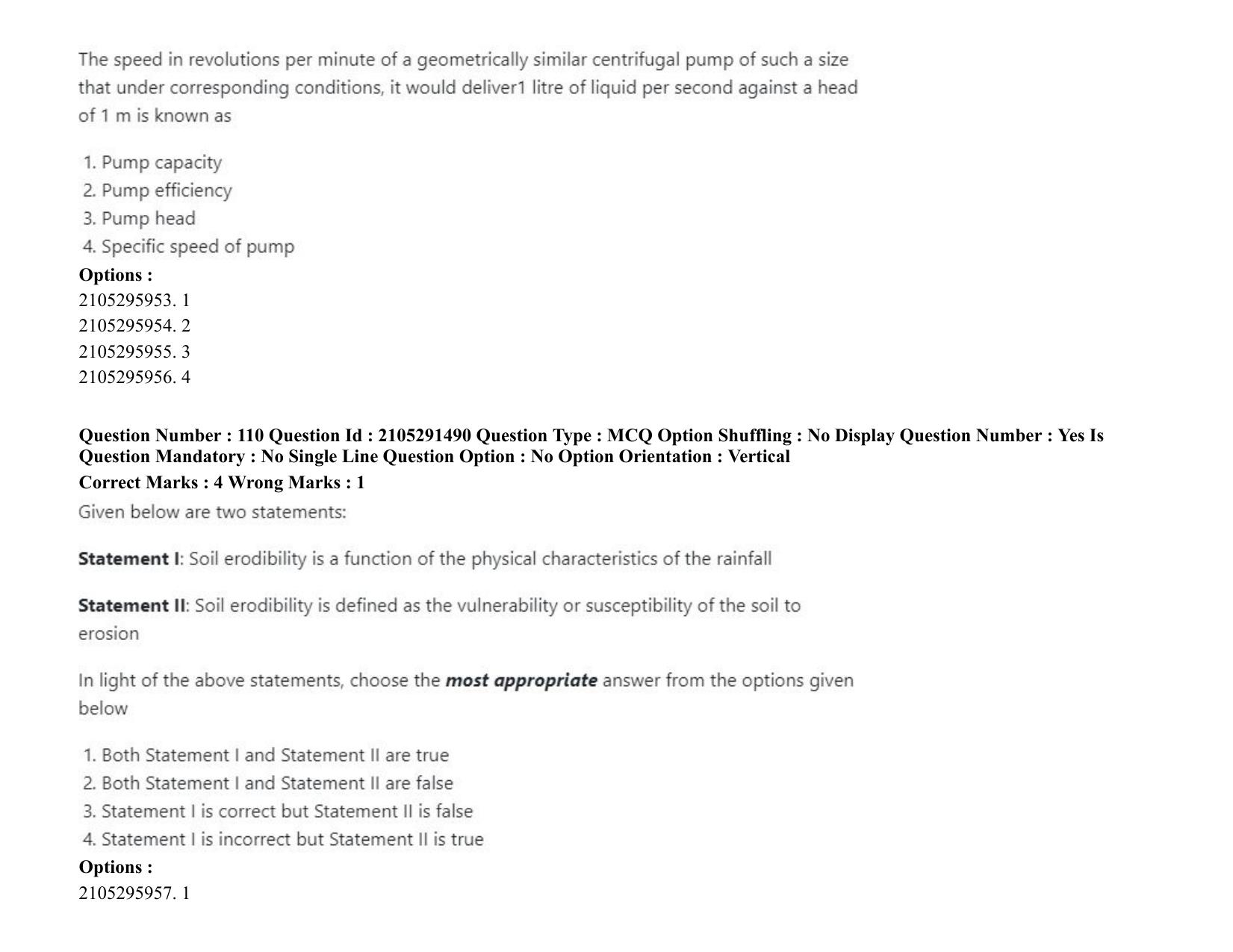 ICAR AIEEA PG 2020 AGRICULTURAL ENGINEERING AND TECHNOLOGY Question Paper - Page 58