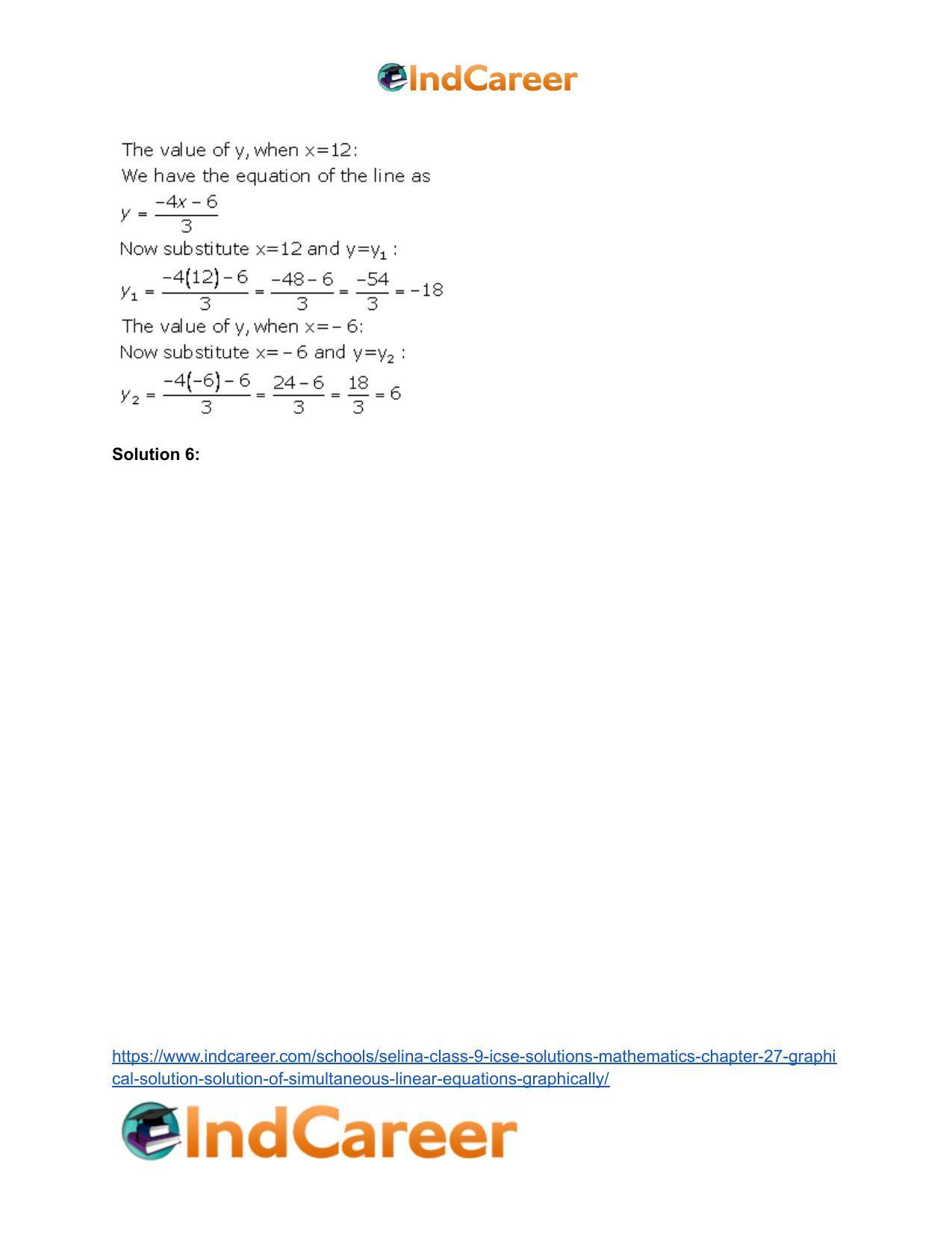 Selina Class 9 ICSE Solutions Mathematics : Chapter 27- Graphical Solution (Solution of Simultaneous Linear Equations, Graphically) - Page 23