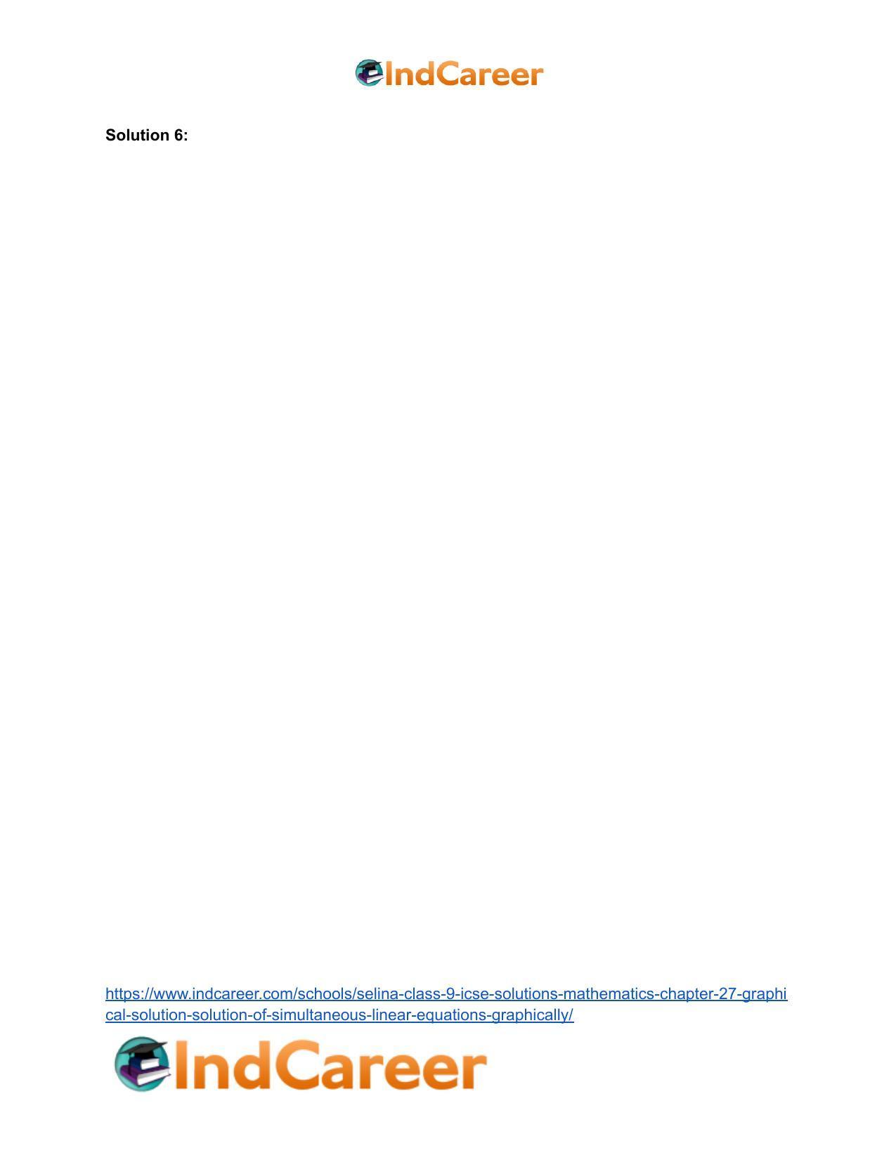 Selina Class 9 ICSE Solutions Mathematics : Chapter 27- Graphical Solution (Solution of Simultaneous Linear Equations, Graphically) - Page 46