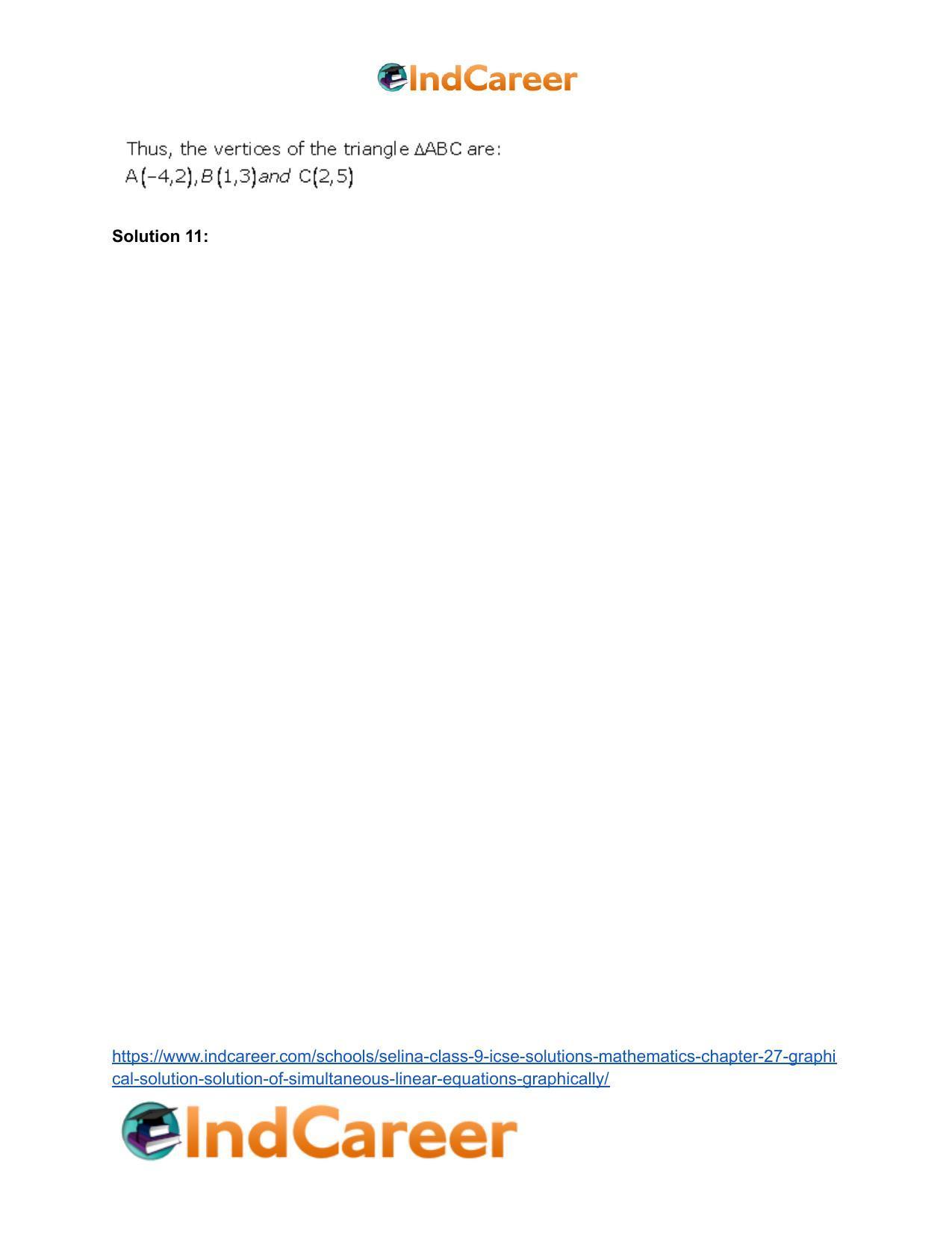 Selina Class 9 ICSE Solutions Mathematics : Chapter 27- Graphical Solution (Solution of Simultaneous Linear Equations, Graphically) - Page 56