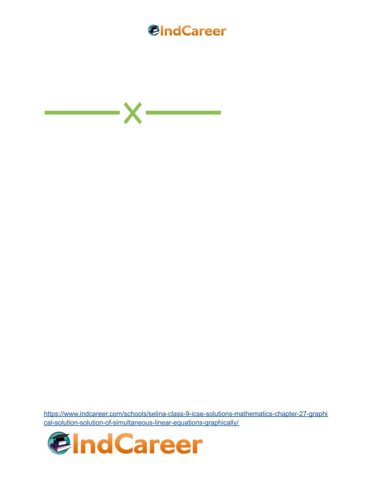 Selina Class 9 ICSE Solutions Mathematics : Chapter 27- Graphical Solution (Solution of Simultaneous Linear Equations, Graphically) - Page 62