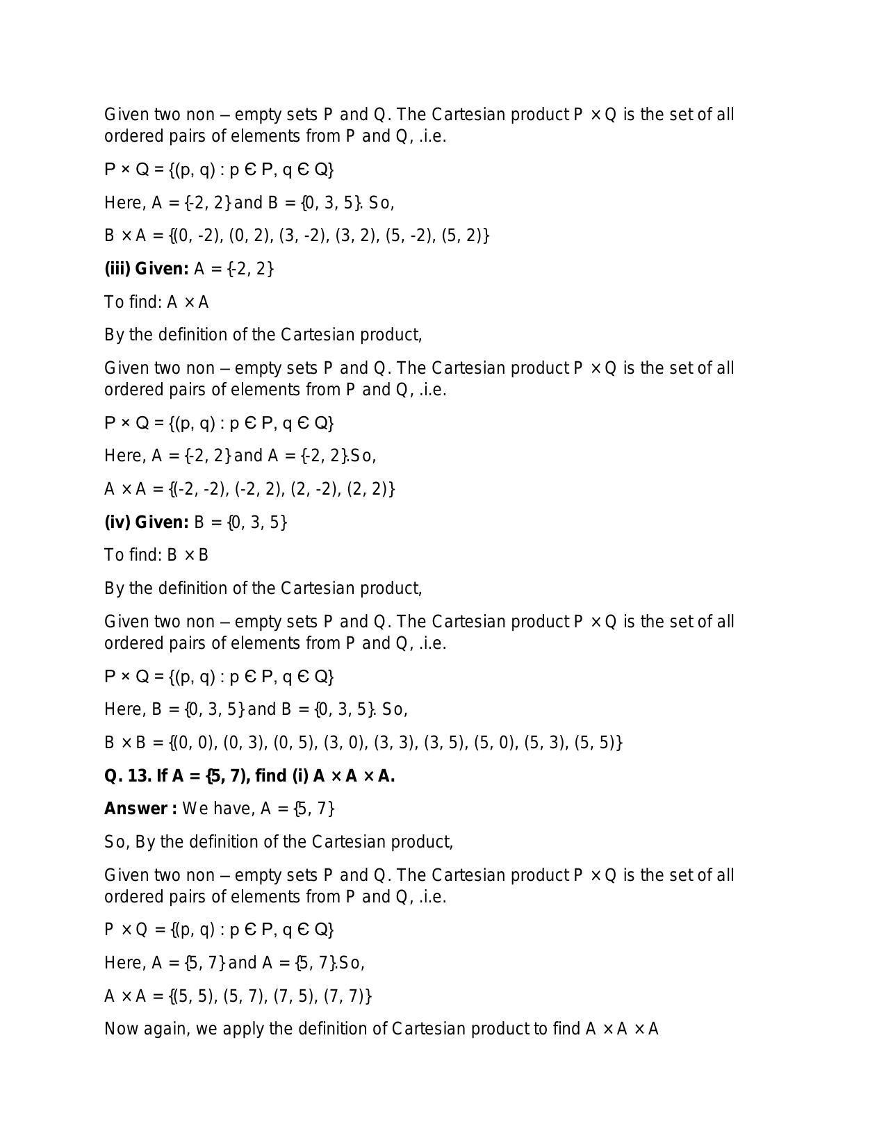 Chapter 2: Relations: RS Aggarwal Class 11 Solutions  - Page 13