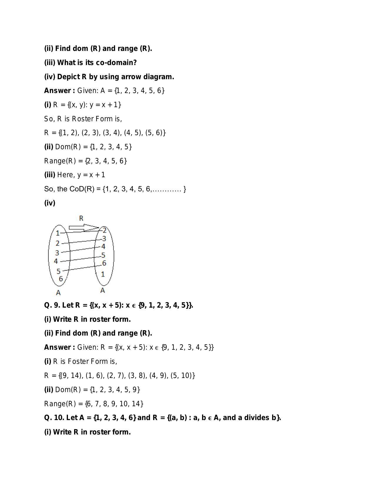 Chapter 2: Relations: RS Aggarwal Class 11 Solutions  - Page 28