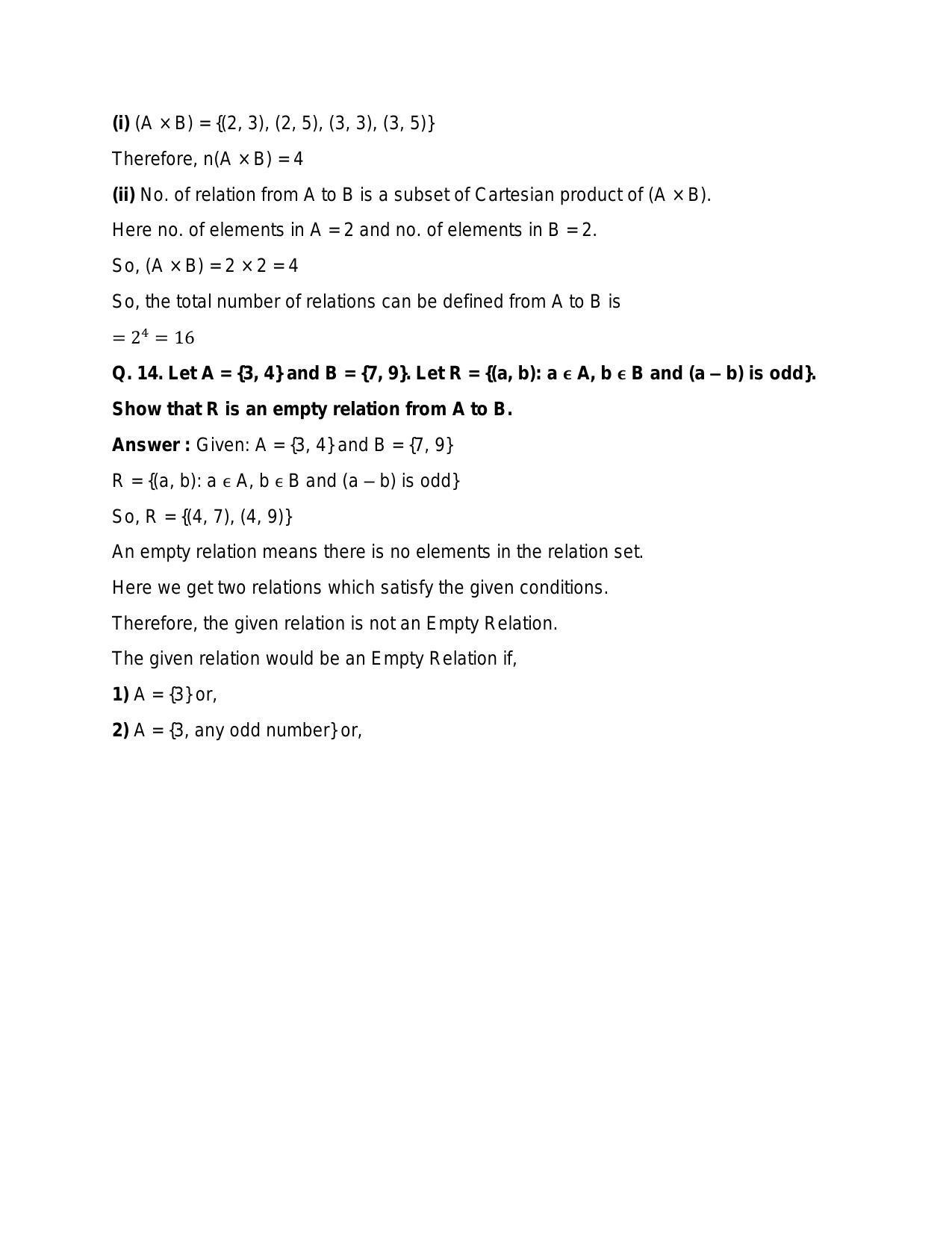 Chapter 2: Relations: RS Aggarwal Class 11 Solutions  - Page 30