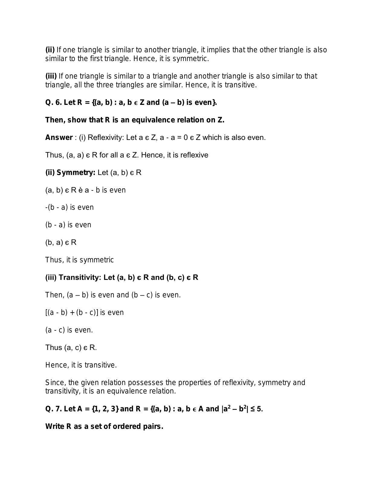 Chapter 2: Relations: RS Aggarwal Class 11 Solutions  - Page 34