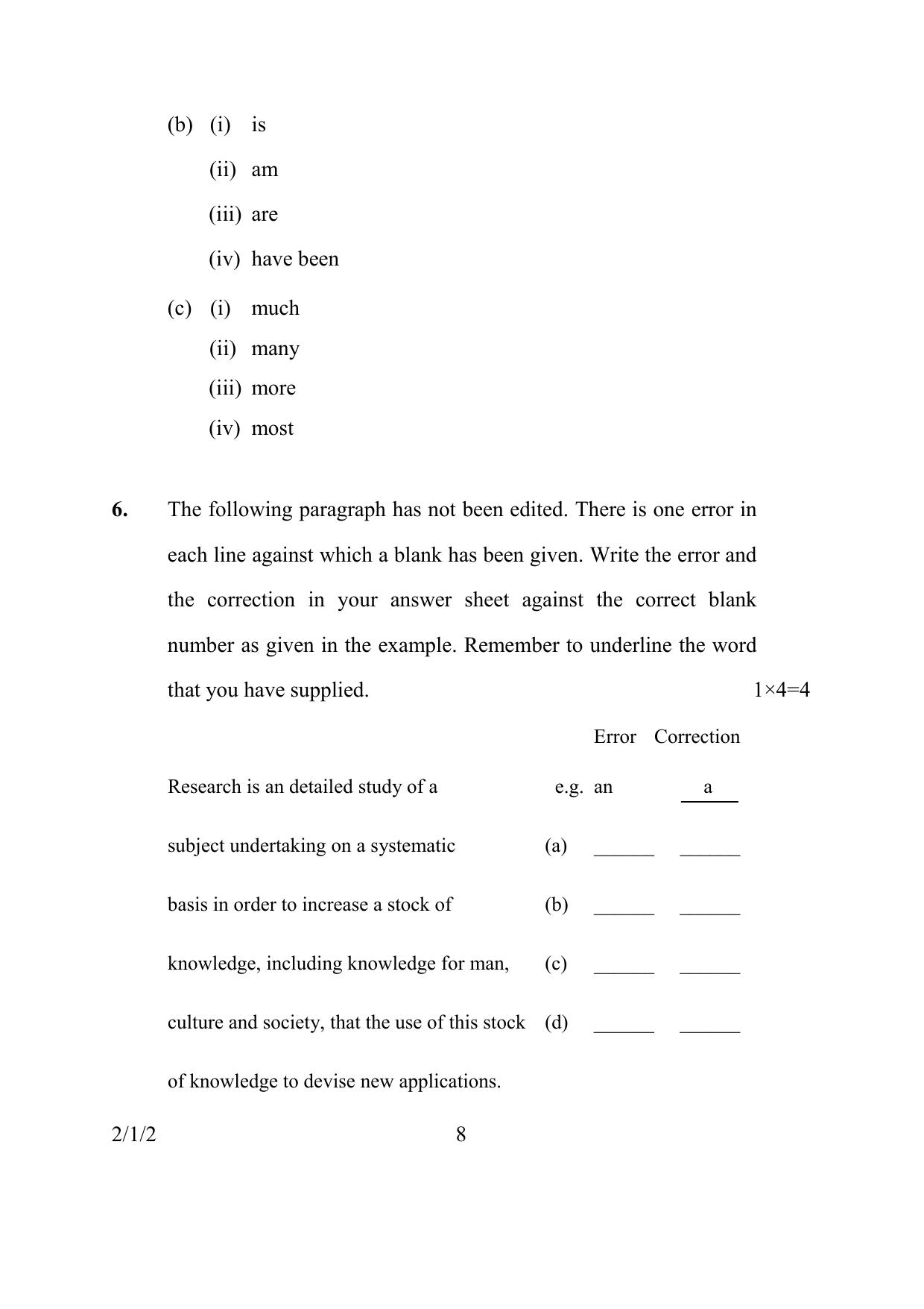CBSE Class 10 2-1-2 ENGLISH LANGUAGE & LIT. 2016 Question Paper - Page 8