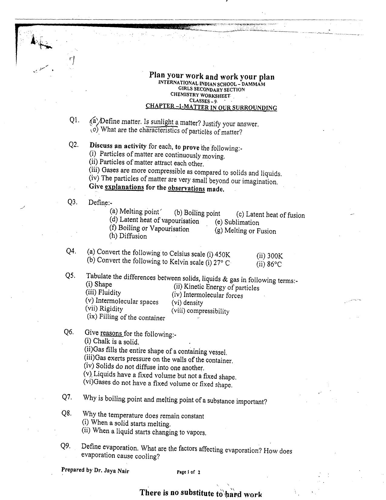 CBSE Worksheets for Class 9 Science All Chapters Assignments - Page 4