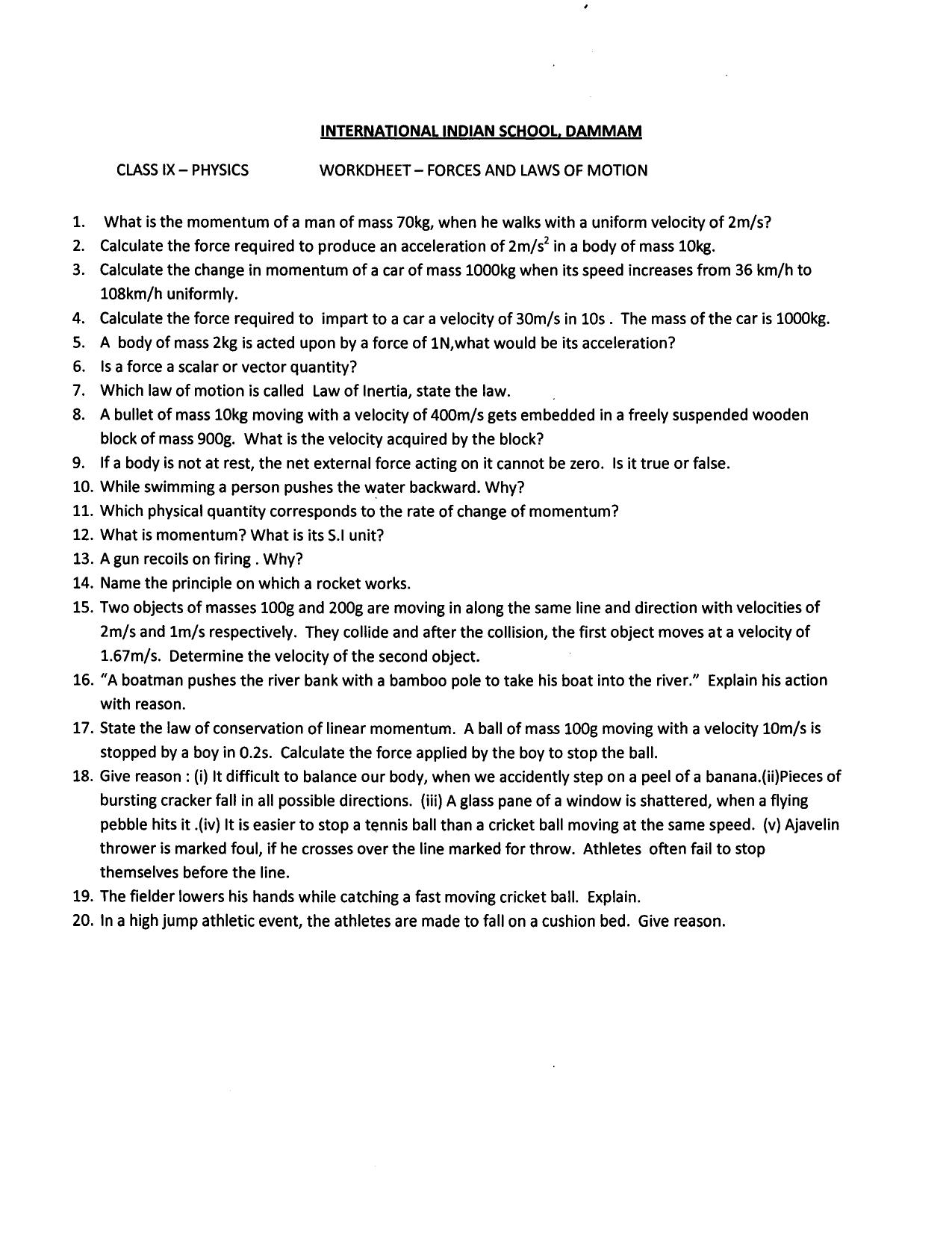 CBSE Worksheets for Class 9 Science All Chapters Assignments - Page 5