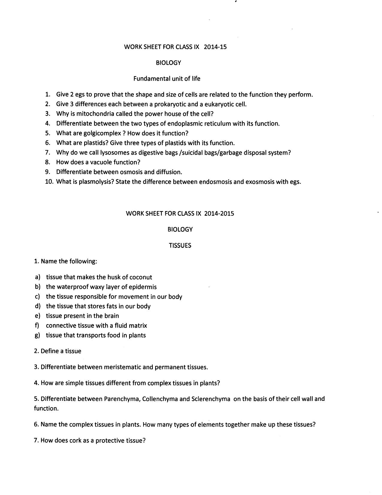 CBSE Worksheets for Class 9 Science All Chapters Assignments - Page 9
