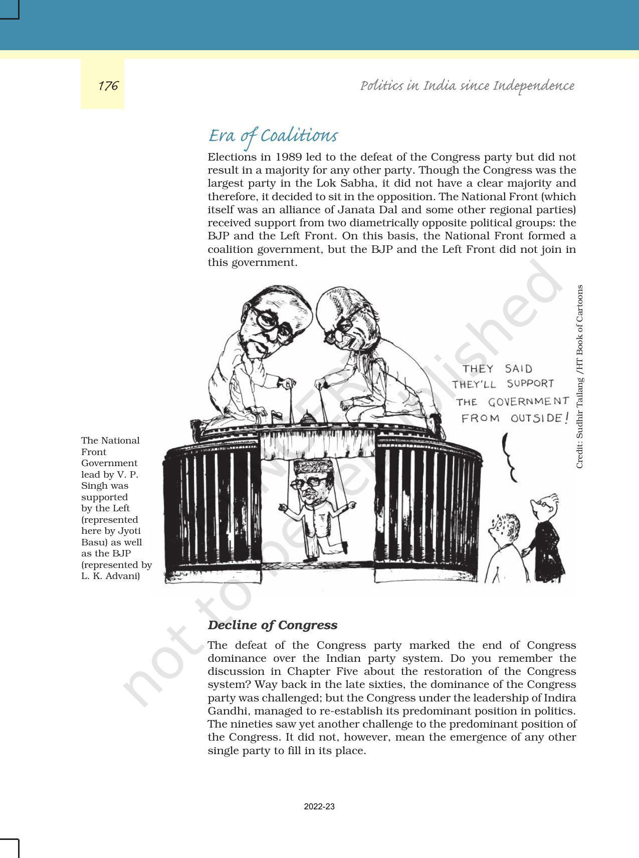 NCERT Book for Class 12 Political Science (Politics In India Since Independence) Chapter 9 Recent Developments in Indian Politics - Page 5