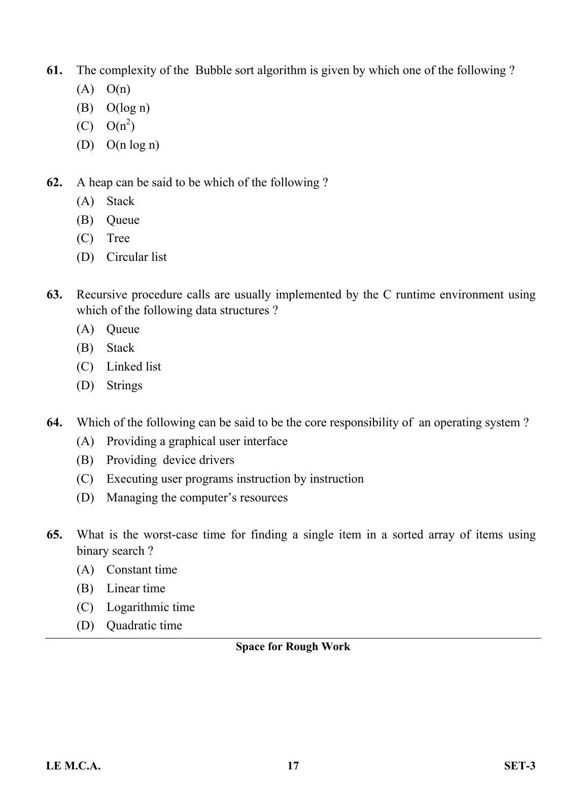 OJEE 2013 LE MCA Set 3 Question Paper - Page 16