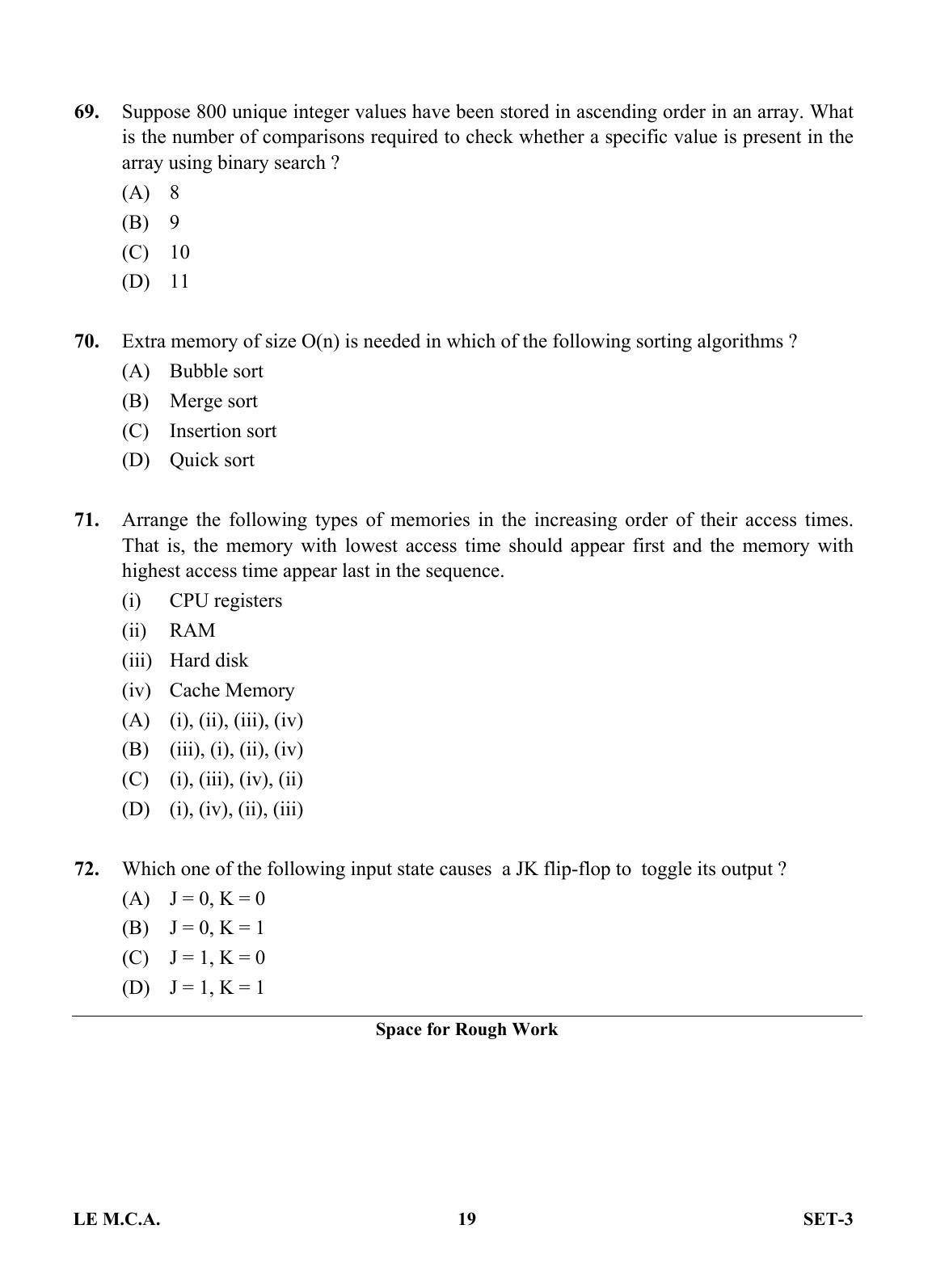OJEE 2013 LE MCA Set 3 Question Paper - Page 18