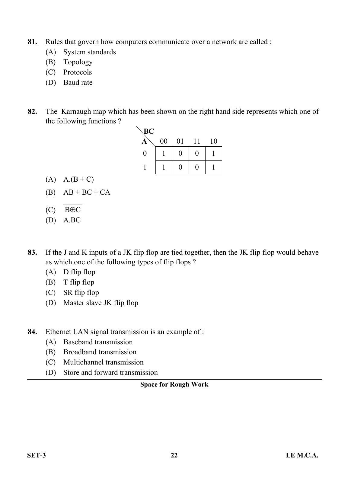 OJEE 2013 LE MCA Set 3 Question Paper - Page 21