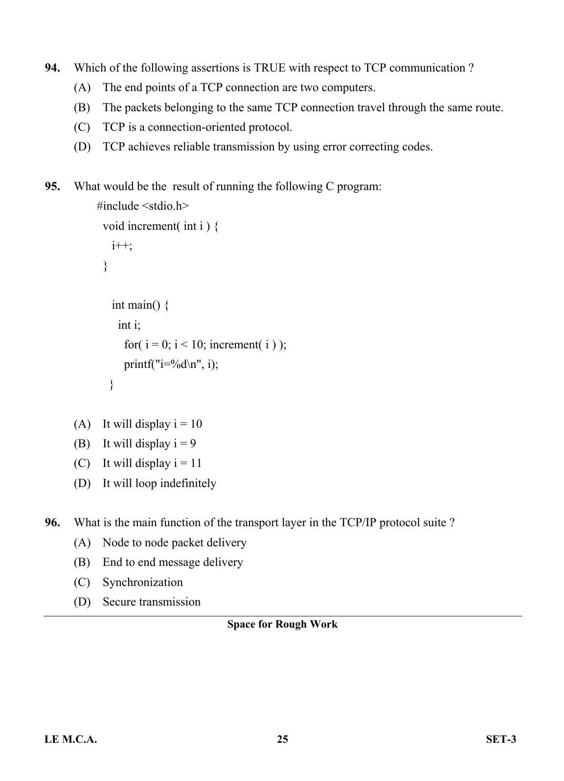 OJEE 2013 LE MCA Set 3 Question Paper - Page 24