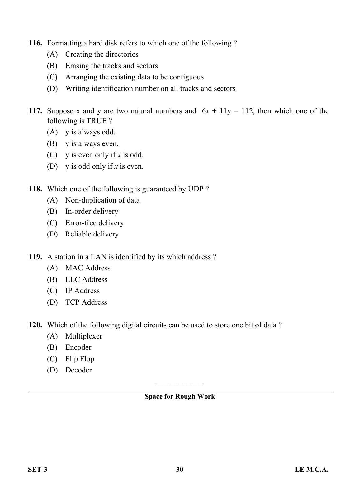 OJEE 2013 LE MCA Set 3 Question Paper - Page 29