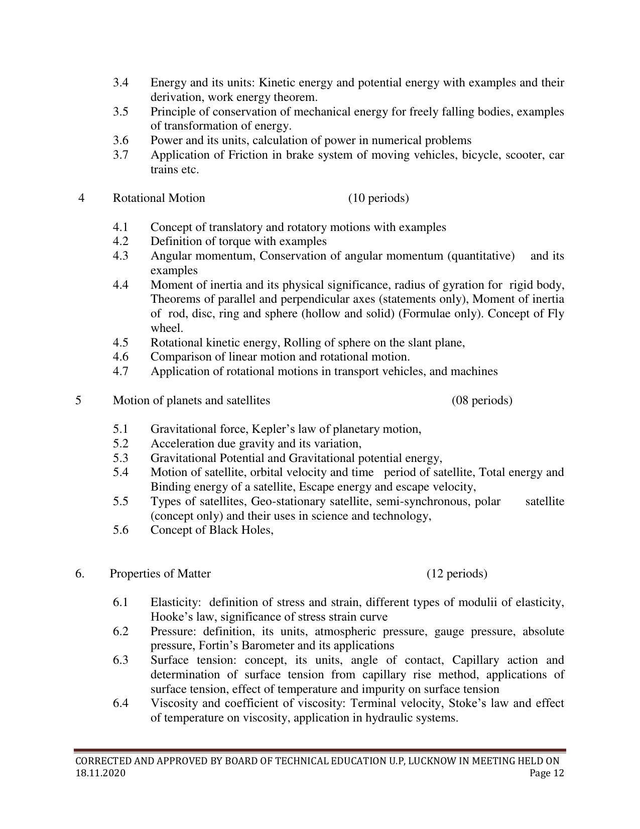 SYLLABUS FOR FIRST SEMESTER SESSION (2020-2021) - SIX SEMESTER DIPLOMA COURSE IN ELECTRONICS AND COMMUNICATION ENGINEERING - Page 12