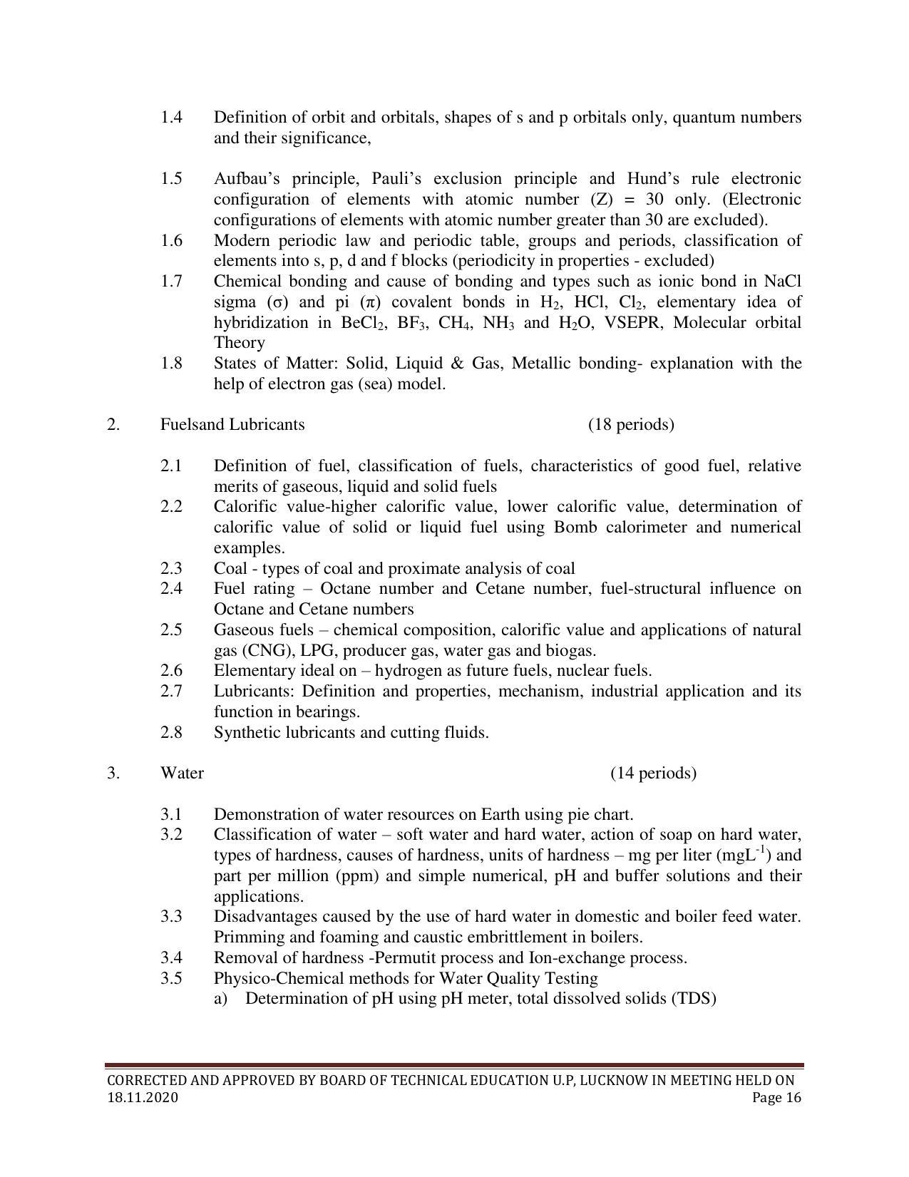 SYLLABUS FOR FIRST SEMESTER SESSION (2020-2021) - SIX SEMESTER DIPLOMA COURSE IN ELECTRONICS AND COMMUNICATION ENGINEERING - Page 16