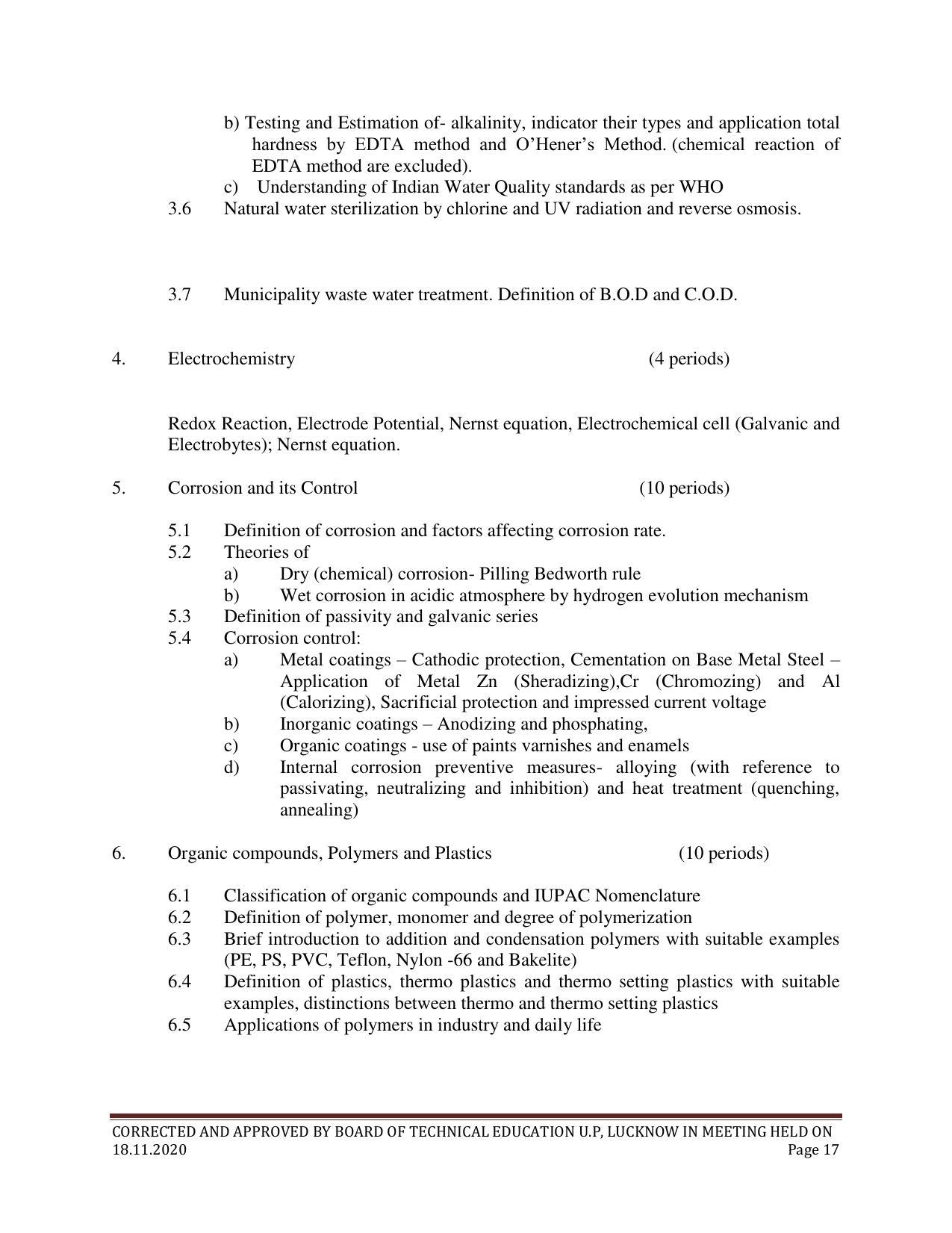 SYLLABUS FOR FIRST SEMESTER SESSION (2020-2021) - SIX SEMESTER DIPLOMA COURSE IN ELECTRONICS AND COMMUNICATION ENGINEERING - Page 17
