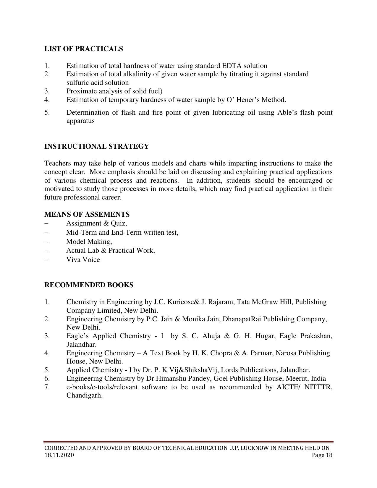 SYLLABUS FOR FIRST SEMESTER SESSION (2020-2021) - SIX SEMESTER DIPLOMA COURSE IN ELECTRONICS AND COMMUNICATION ENGINEERING - Page 18