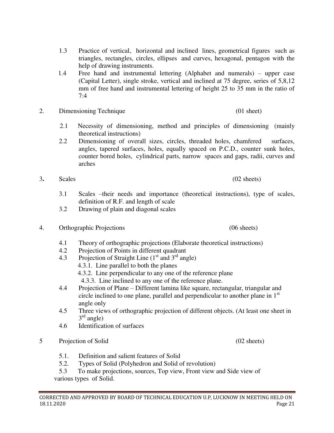 SYLLABUS FOR FIRST SEMESTER SESSION (2020-2021) - SIX SEMESTER DIPLOMA COURSE IN ELECTRONICS AND COMMUNICATION ENGINEERING - Page 21