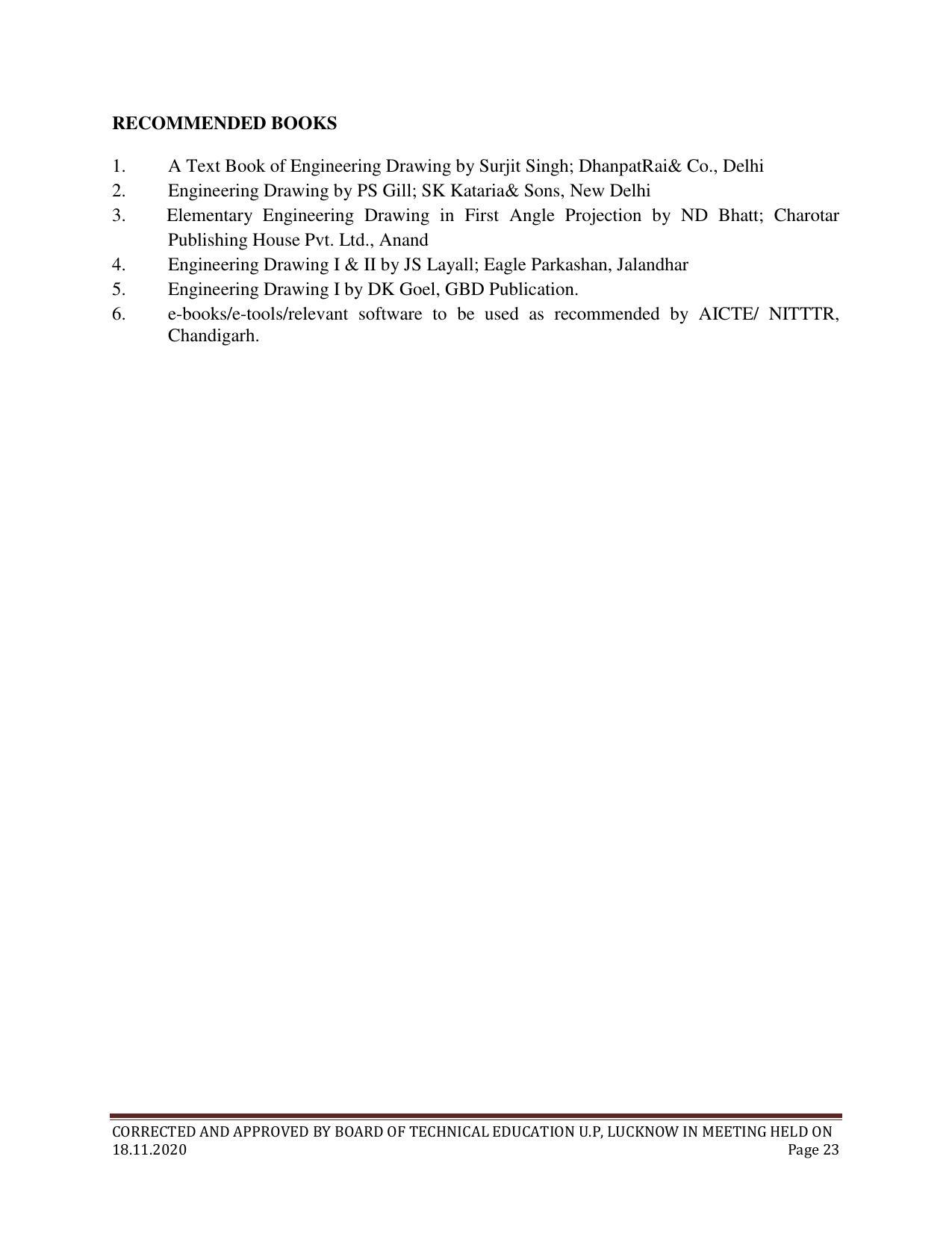 SYLLABUS FOR FIRST SEMESTER SESSION (2020-2021) - SIX SEMESTER DIPLOMA COURSE IN ELECTRONICS AND COMMUNICATION ENGINEERING - Page 23