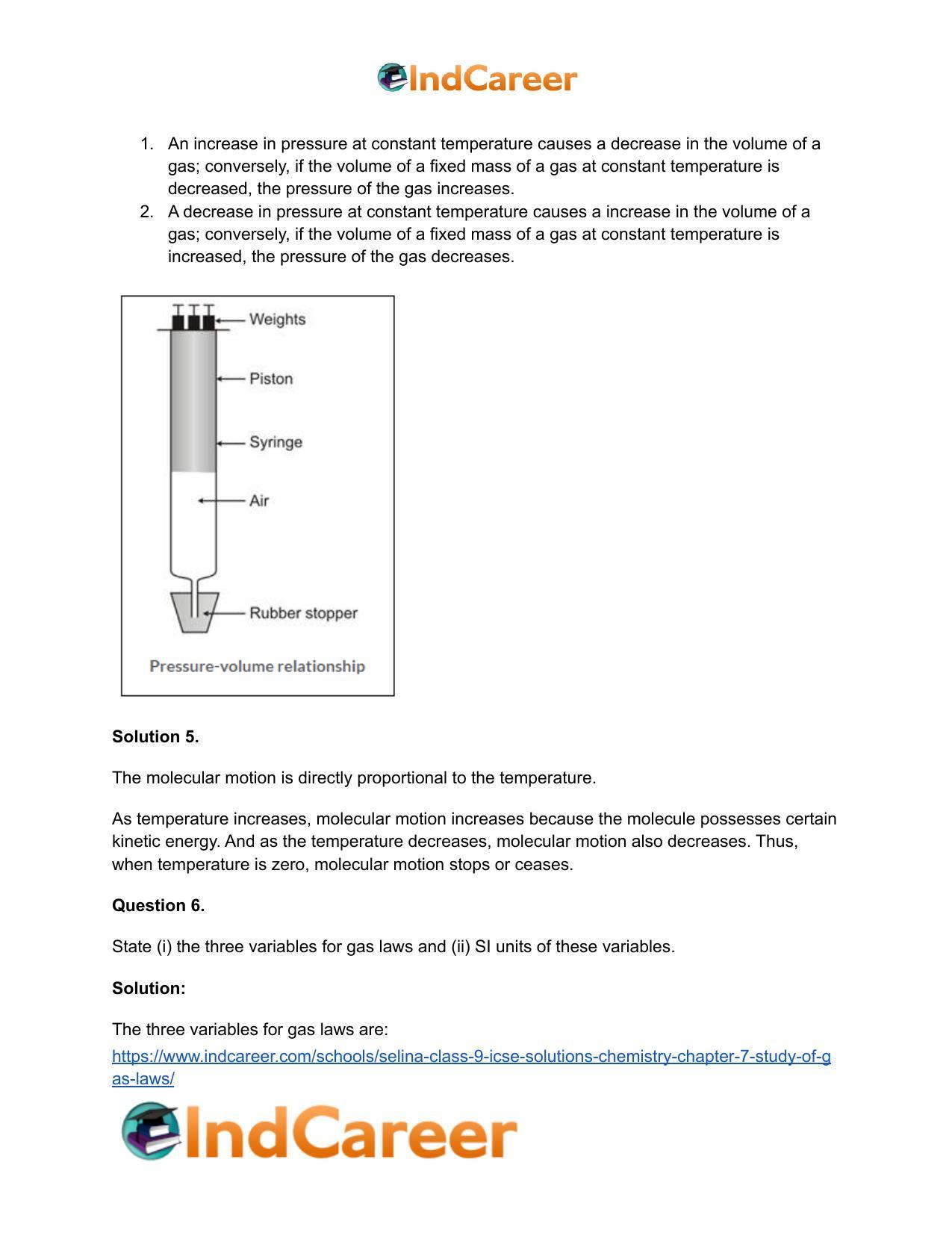 Selina Class 9 ICSE Solutions Chemistry : Chapter 7- Study of Gas Laws - Page 4