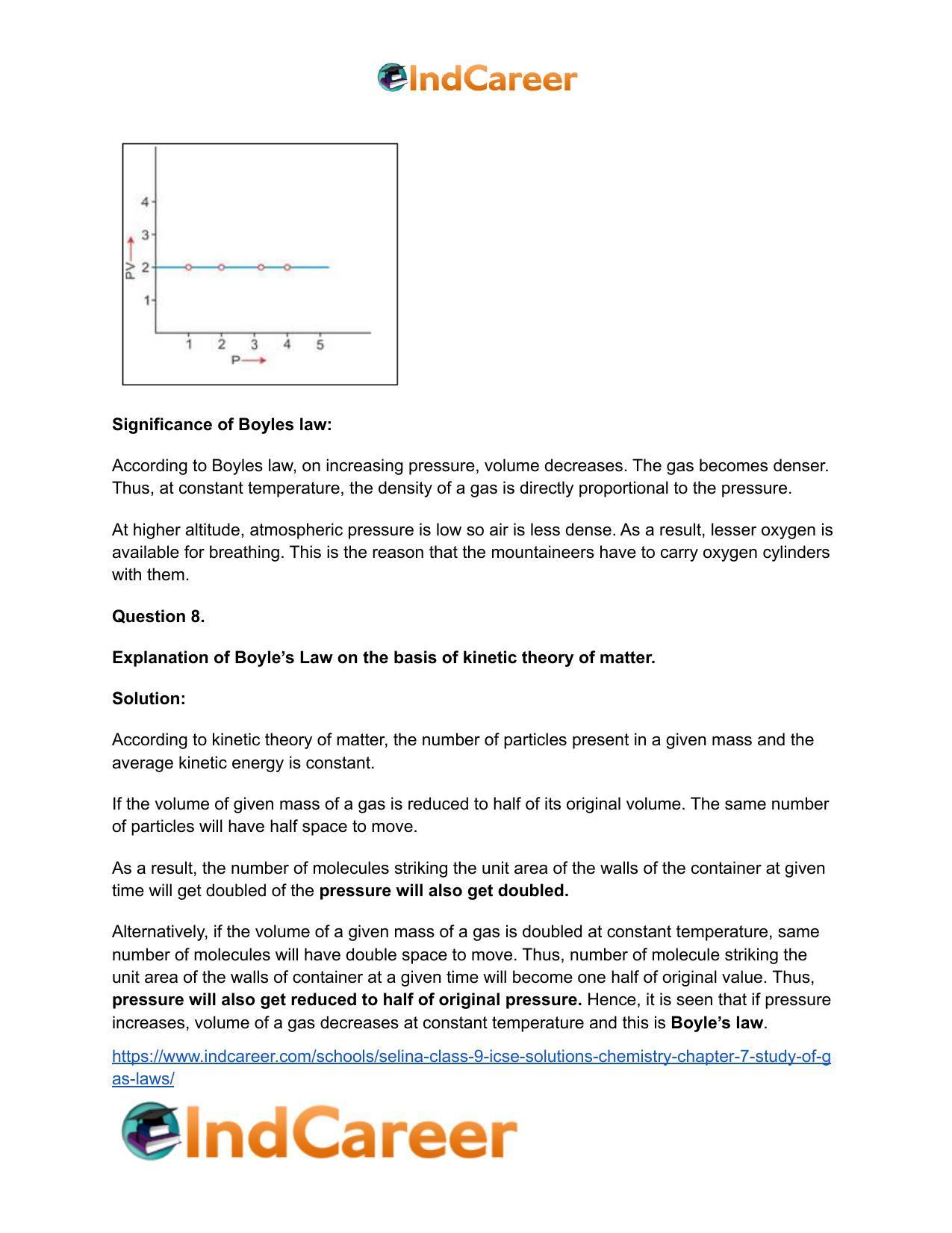 Selina Class 9 ICSE Solutions Chemistry : Chapter 7- Study of Gas Laws - Page 8