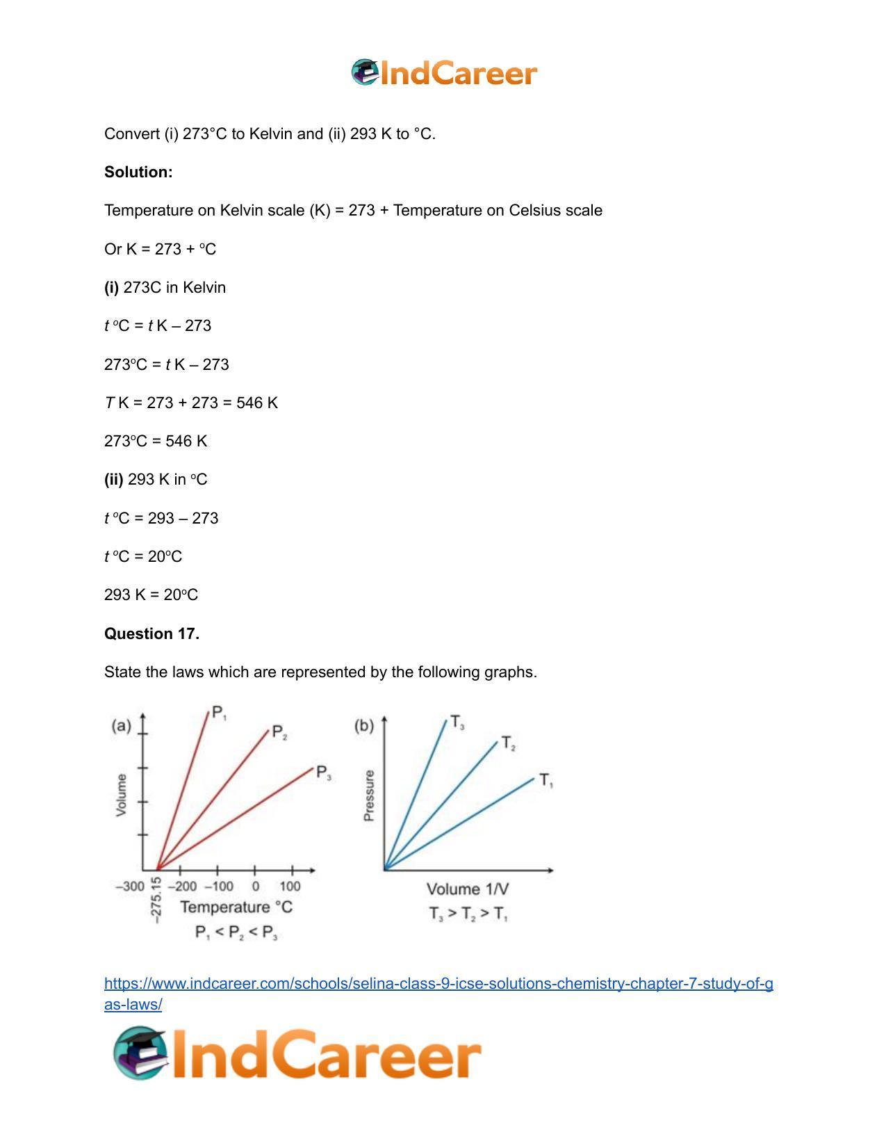 Selina Class 9 ICSE Solutions Chemistry : Chapter 7- Study of Gas Laws - Page 14