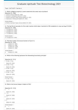 GAT B 2021 Question Paper