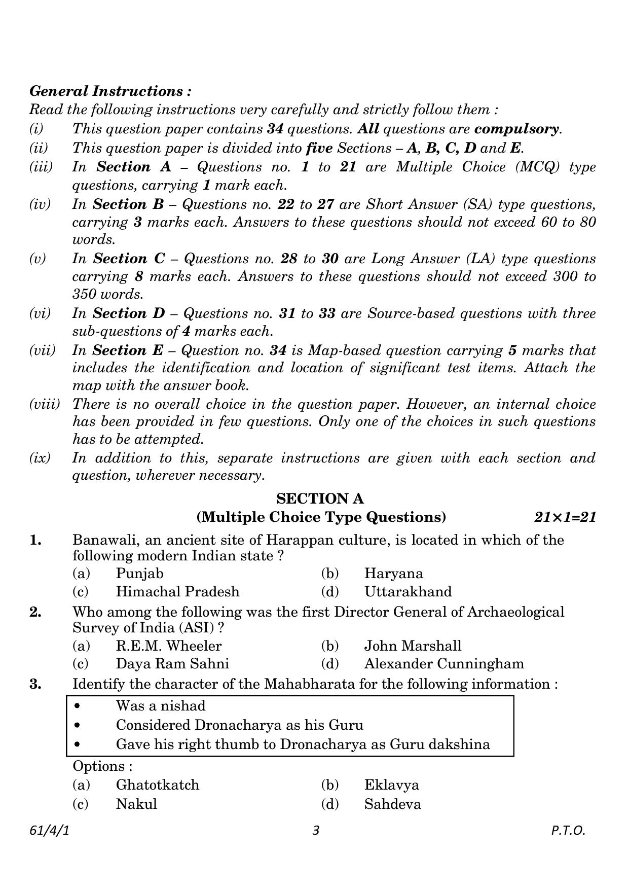 CBSE Class 12 61-4-1 History 2023 Question Paper - Page 3