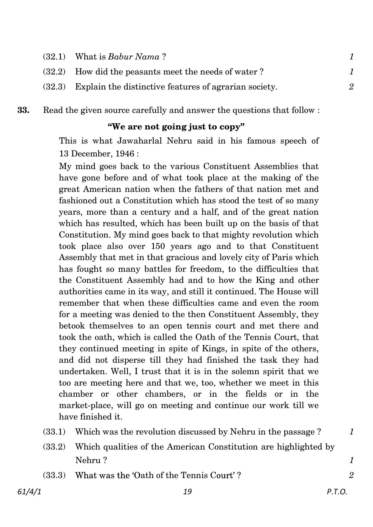 CBSE Class 12 61-4-1 History 2023 Question Paper - Page 19