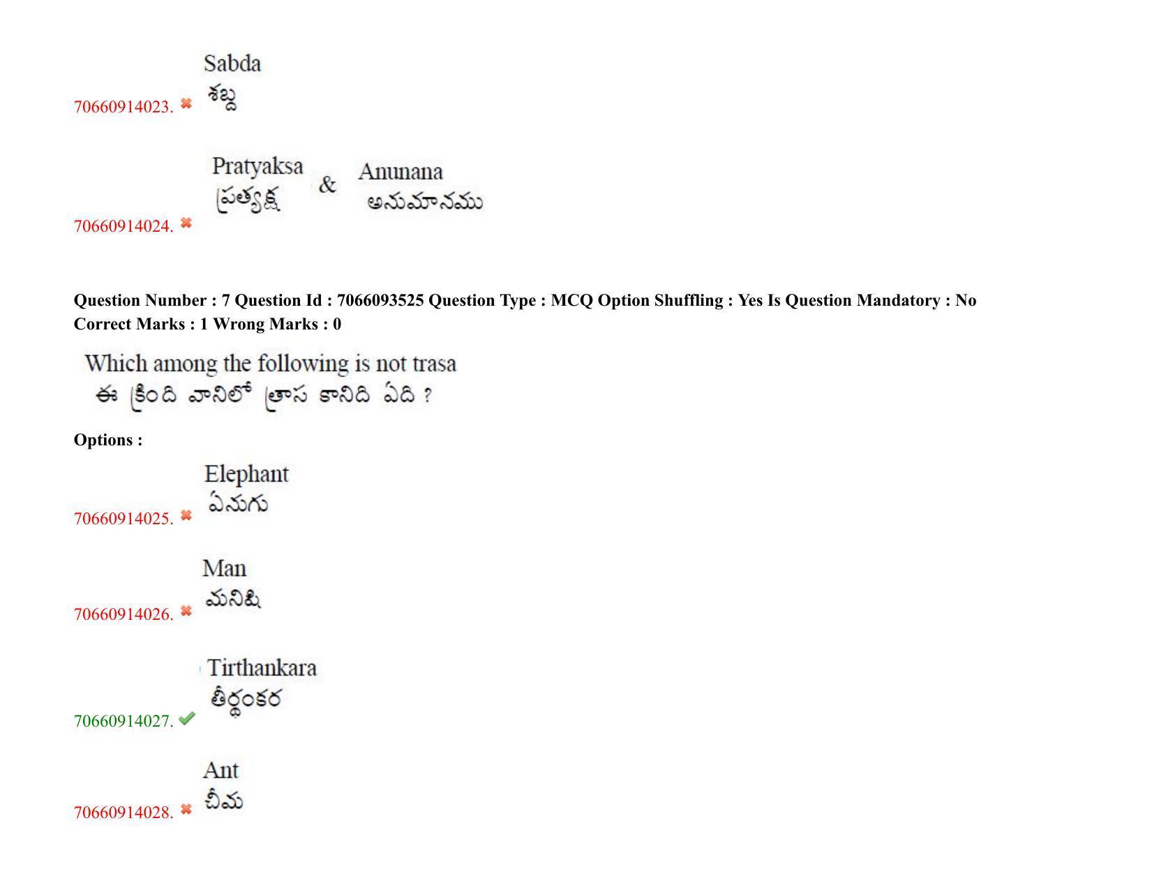 TS CPGET 2020 M.A. Philosophy (Shift 2) Question Paper with Answer Key - Page 7