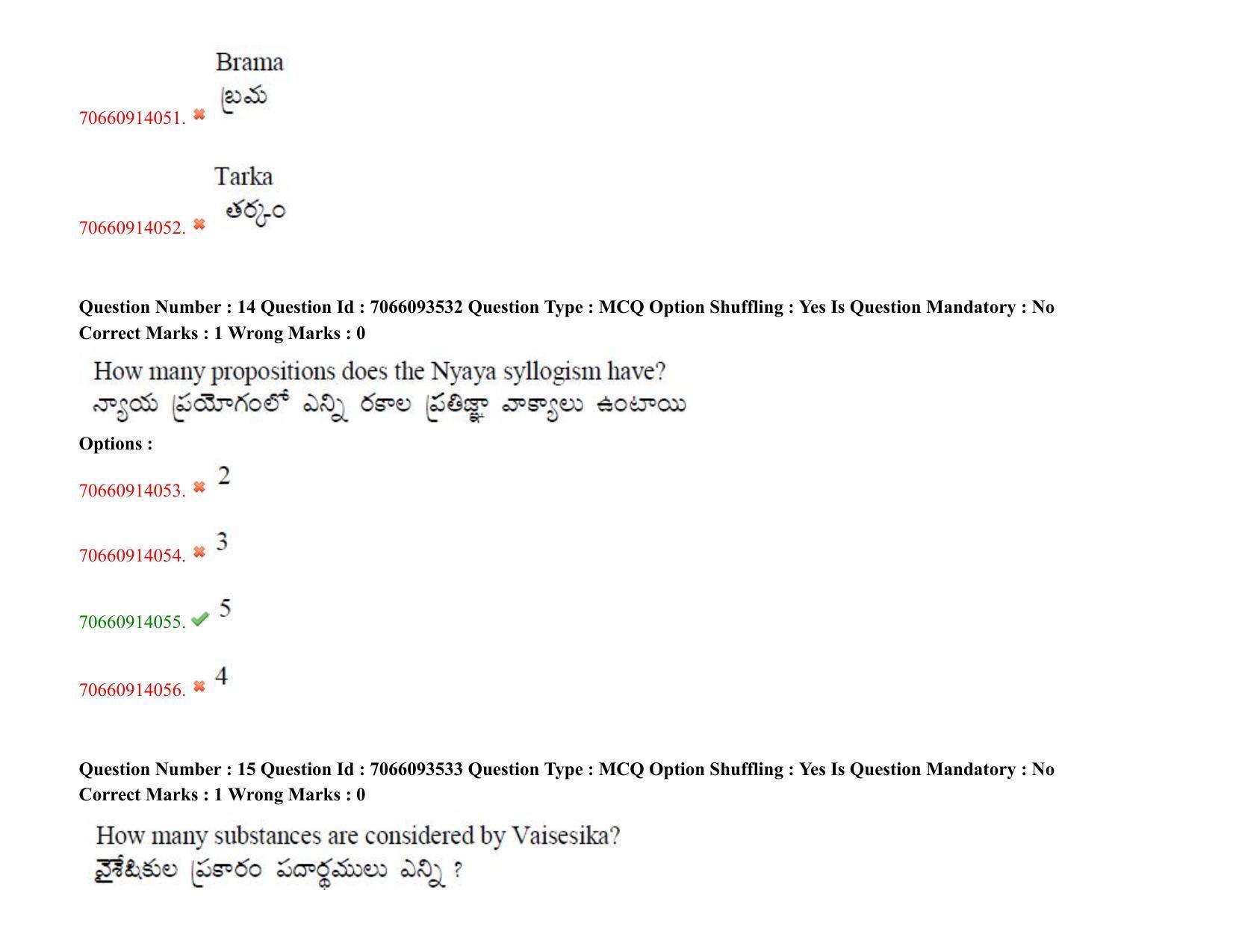 TS CPGET 2020 M.A. Philosophy (Shift 2) Question Paper with Answer Key - Page 12