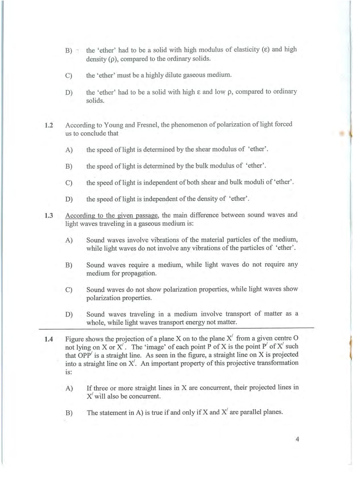 NEST 2008 Question Paper. - Page 4