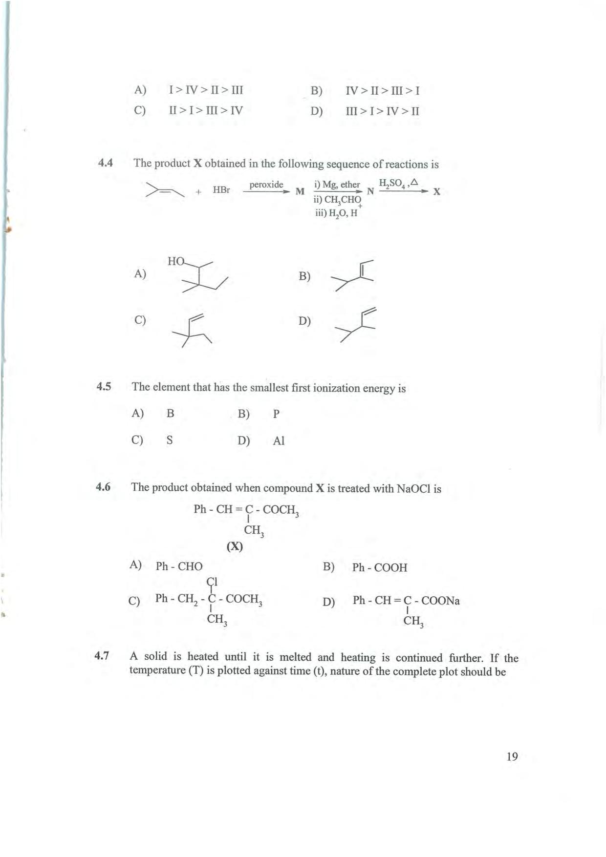 NEST 2008 Question Paper. - Page 19