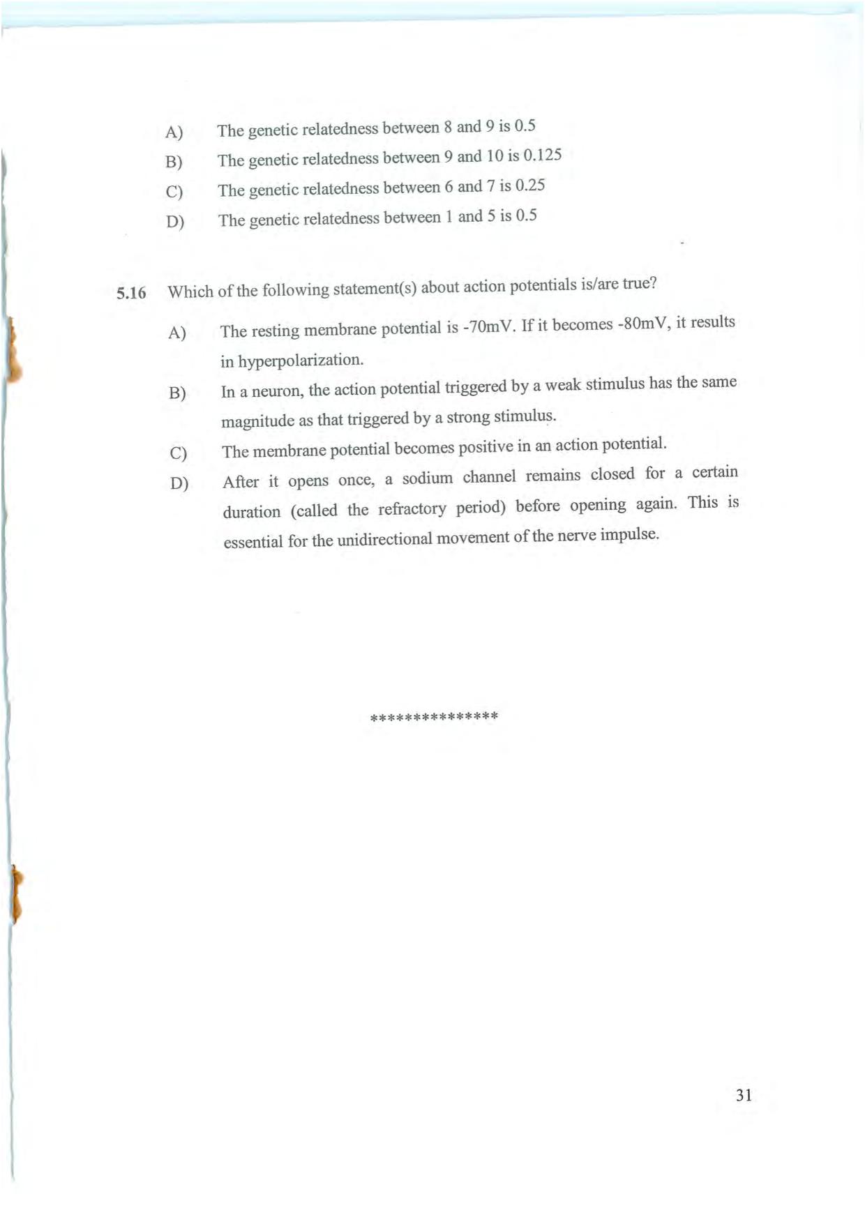 NEST 2008 Question Paper. - Page 31