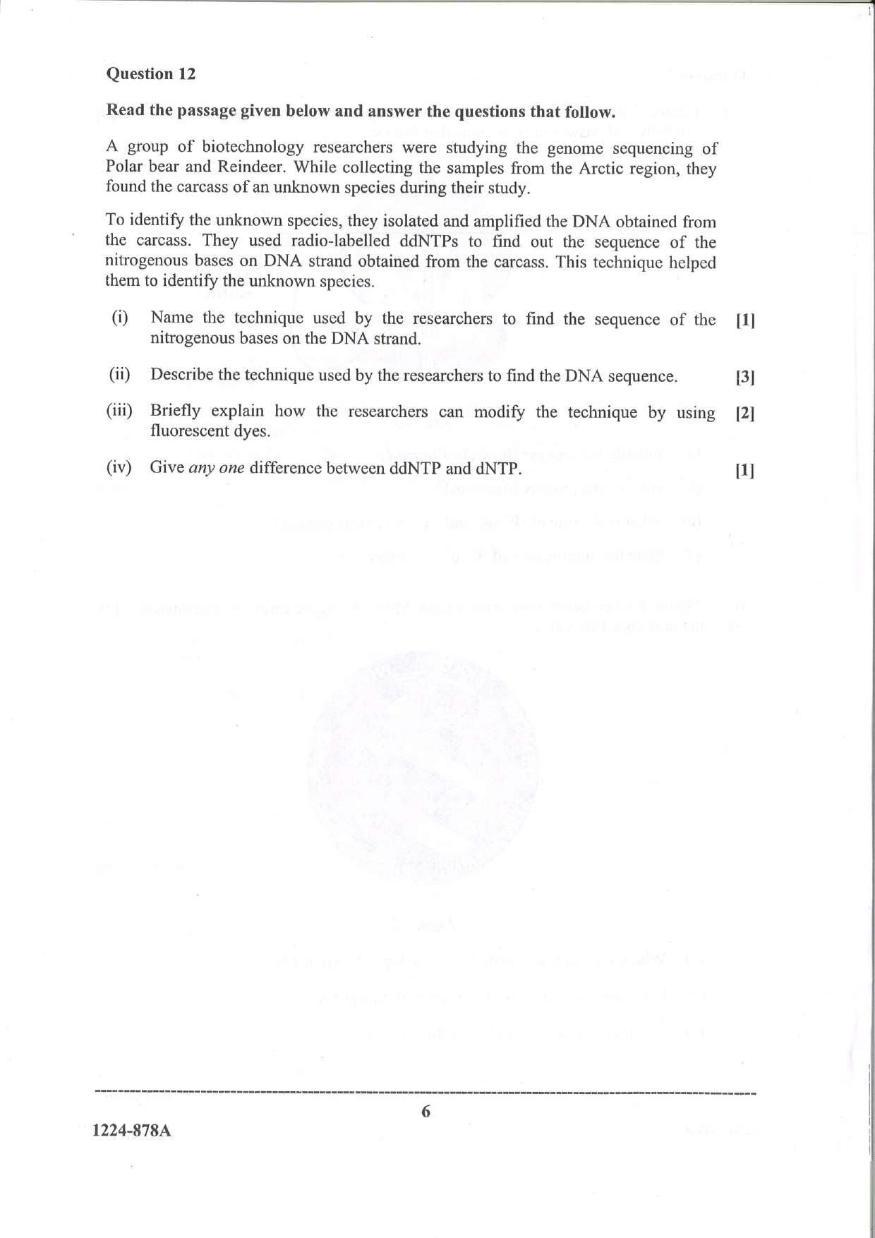ISC Class 12 Biotechnology 2024 Question Paper - Page 6