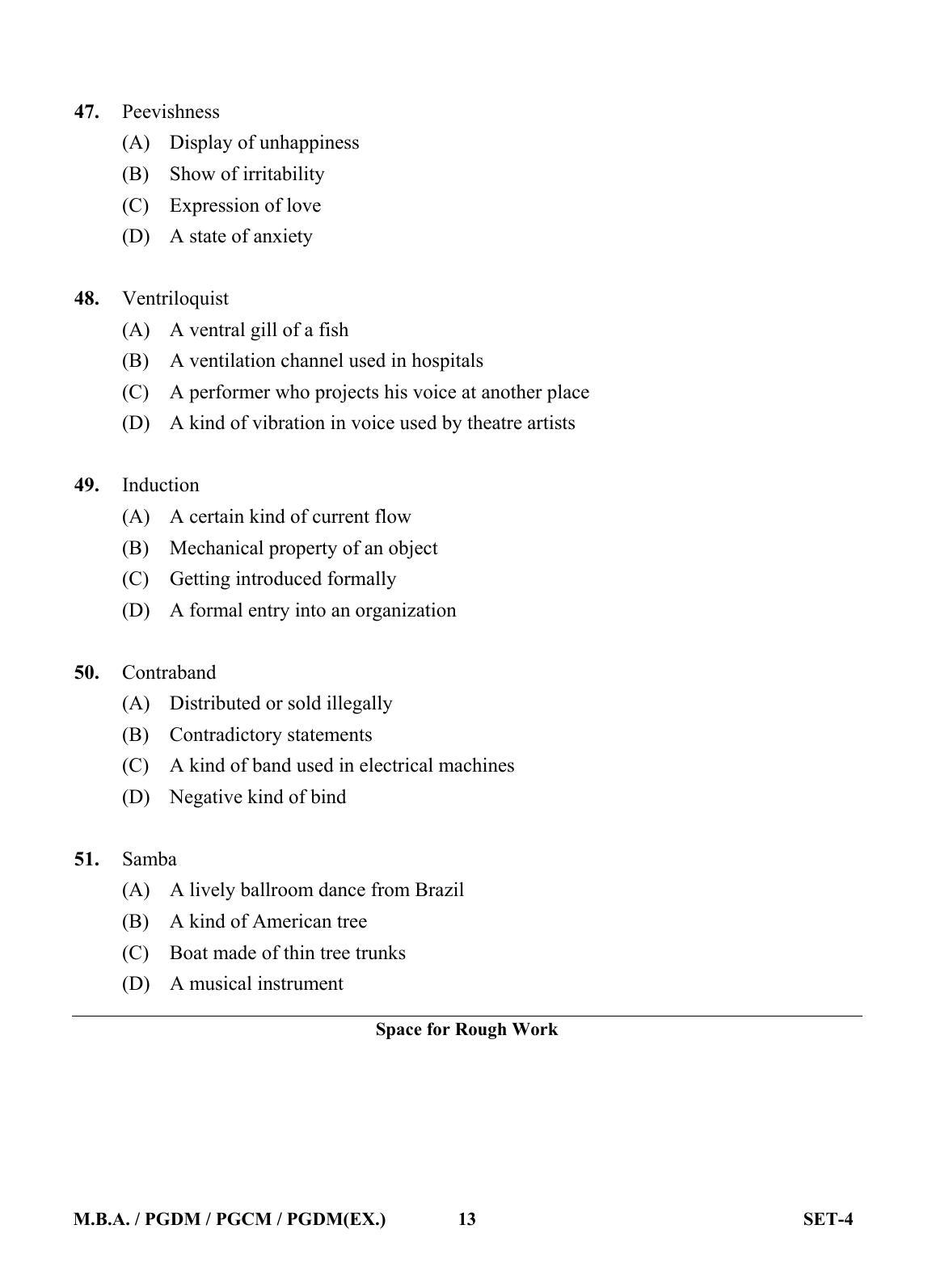 OJEE 2013 MBA Set 4 Question Paper - Page 12