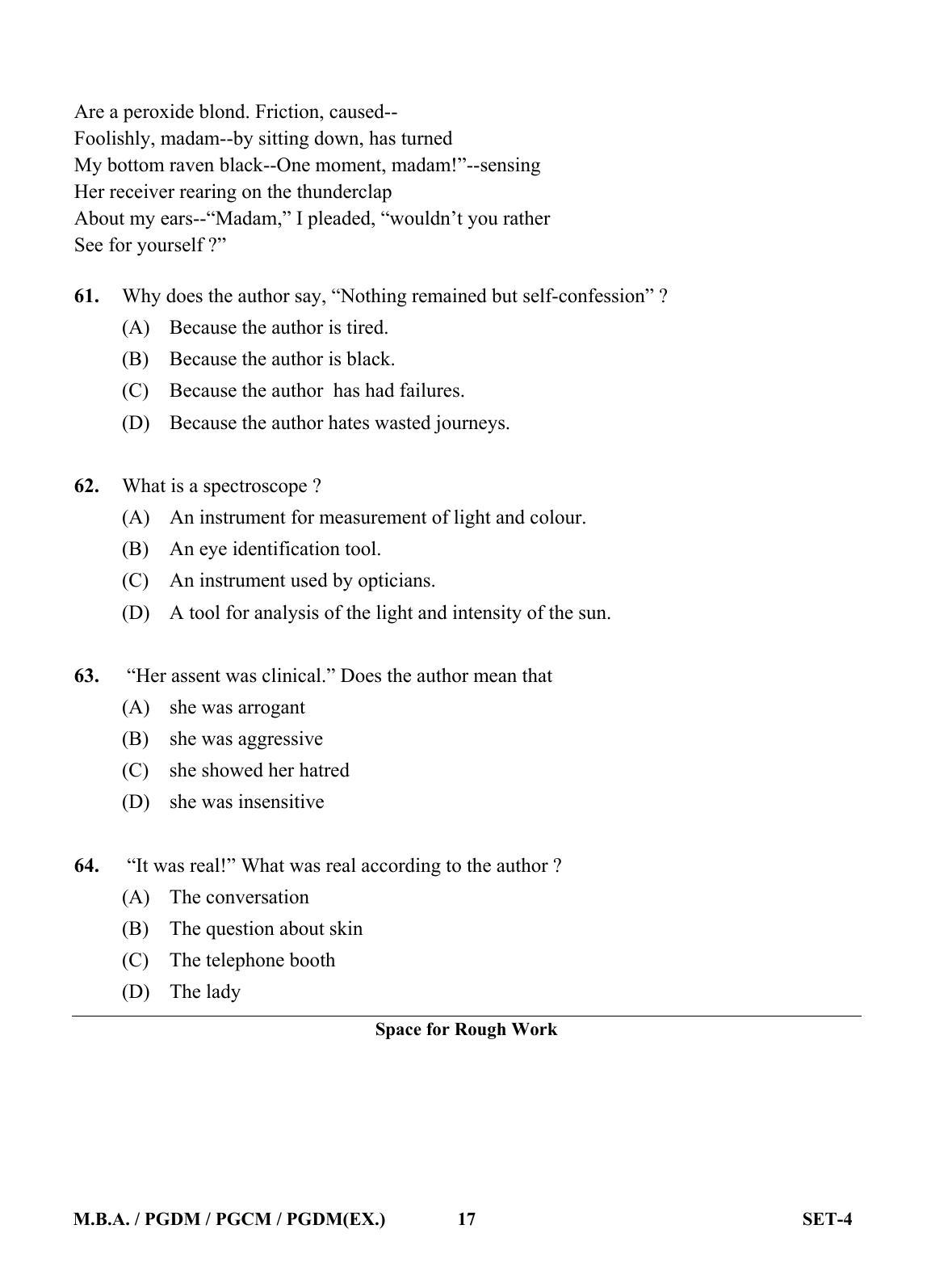 OJEE 2013 MBA Set 4 Question Paper - Page 16