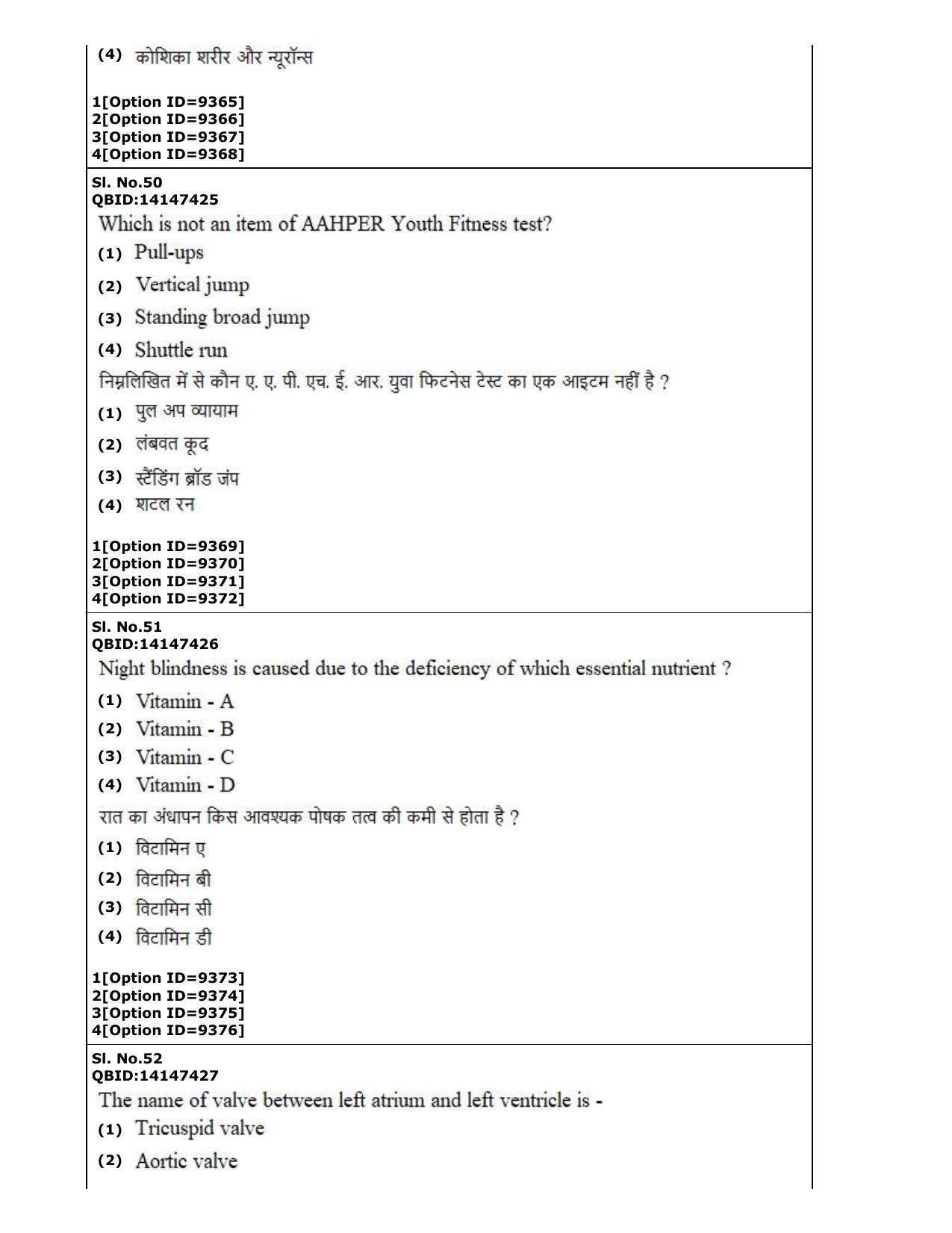 CUET (PG) 2022: PGQP-43 Physical Education (03-09-2022) Question Paper - Page 25