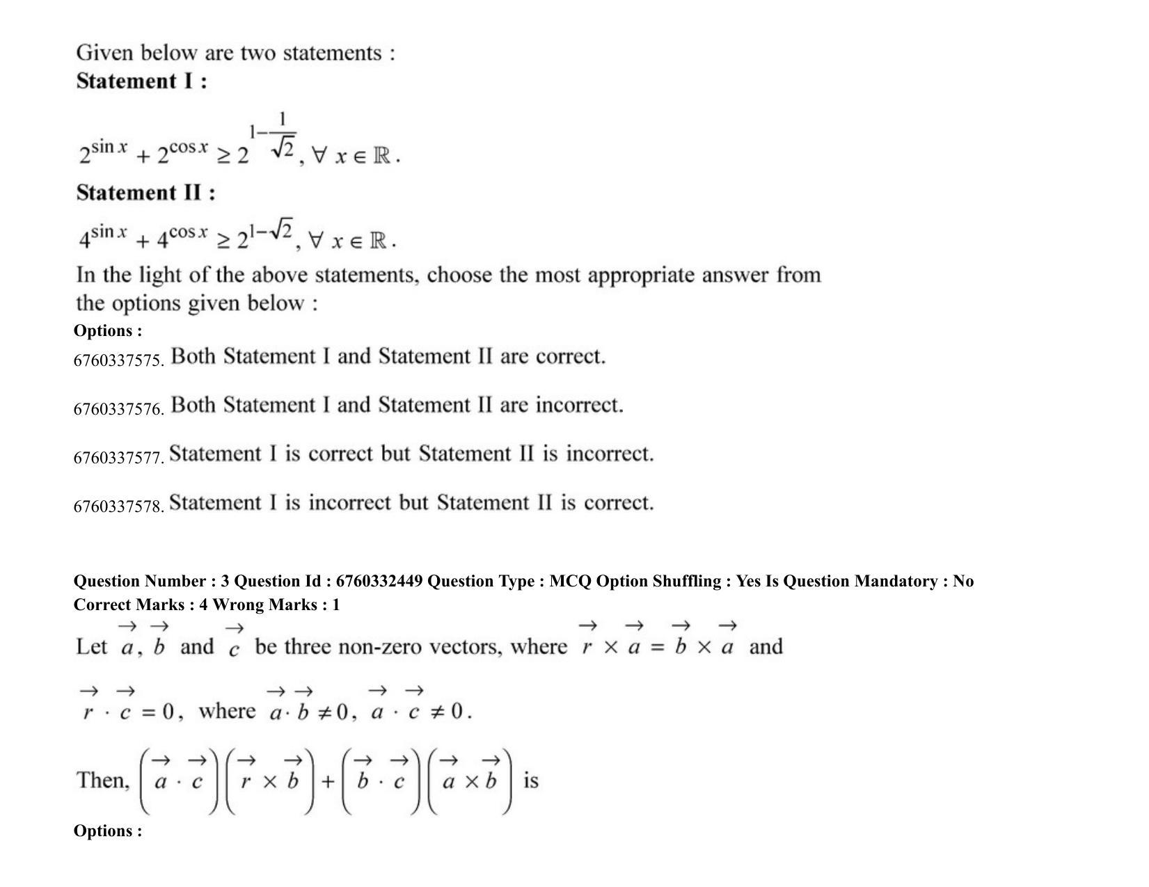 JEE Mains 2021: B PLANNING AND B ARCH (Shift 2) 05-08-2021 Question Paper - Page 3