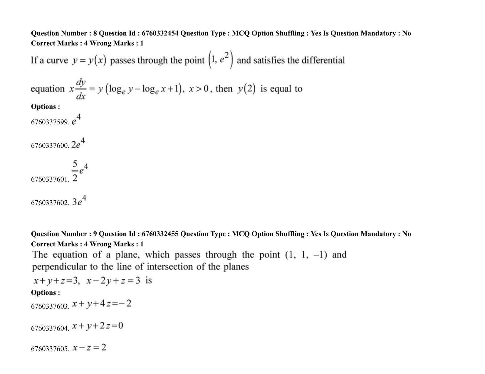 JEE Mains 2021: B PLANNING AND B ARCH (Shift 2) 05-08-2021 Question Paper - Page 7