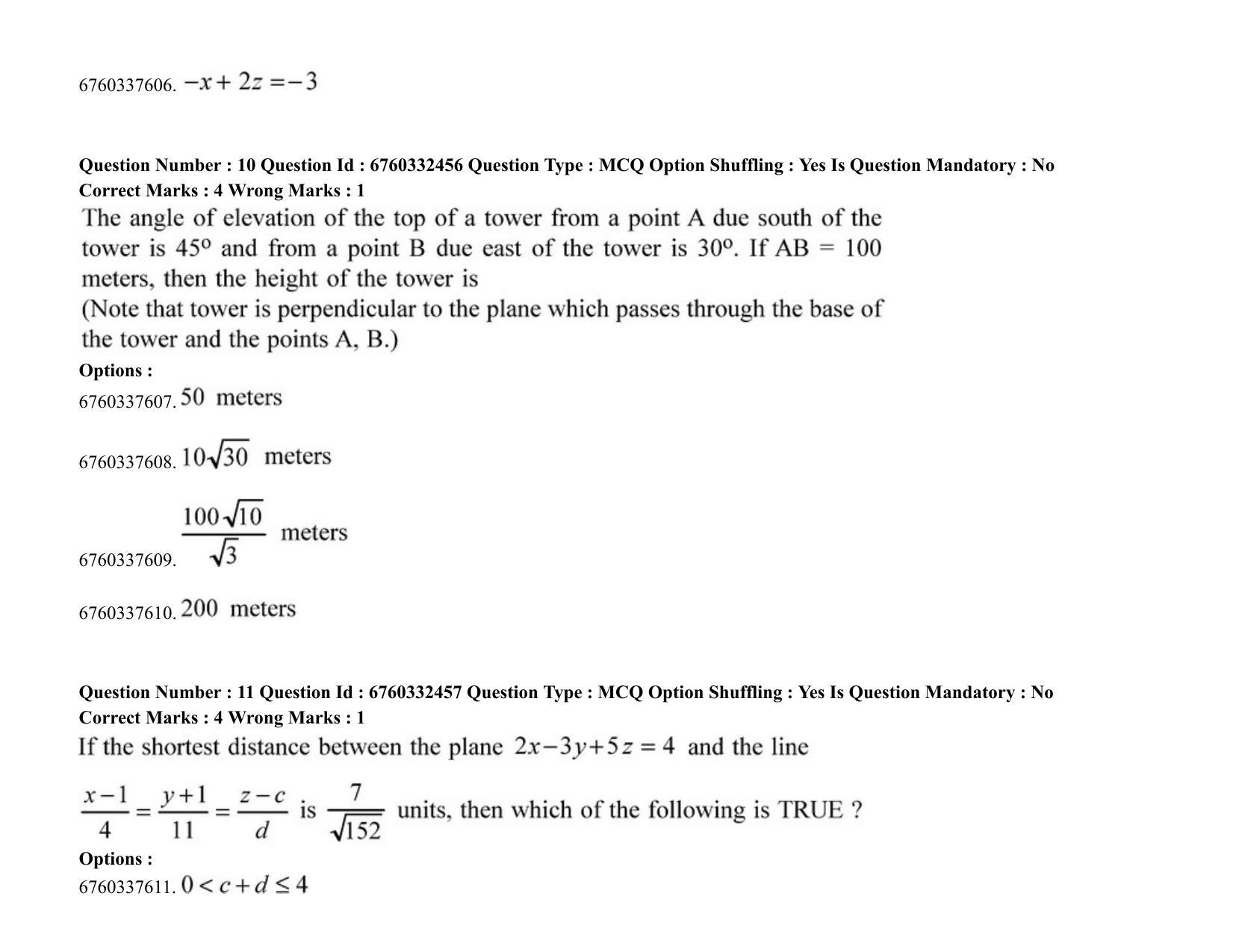 JEE Mains 2021: B PLANNING AND B ARCH (Shift 2) 05-08-2021 Question Paper - Page 8