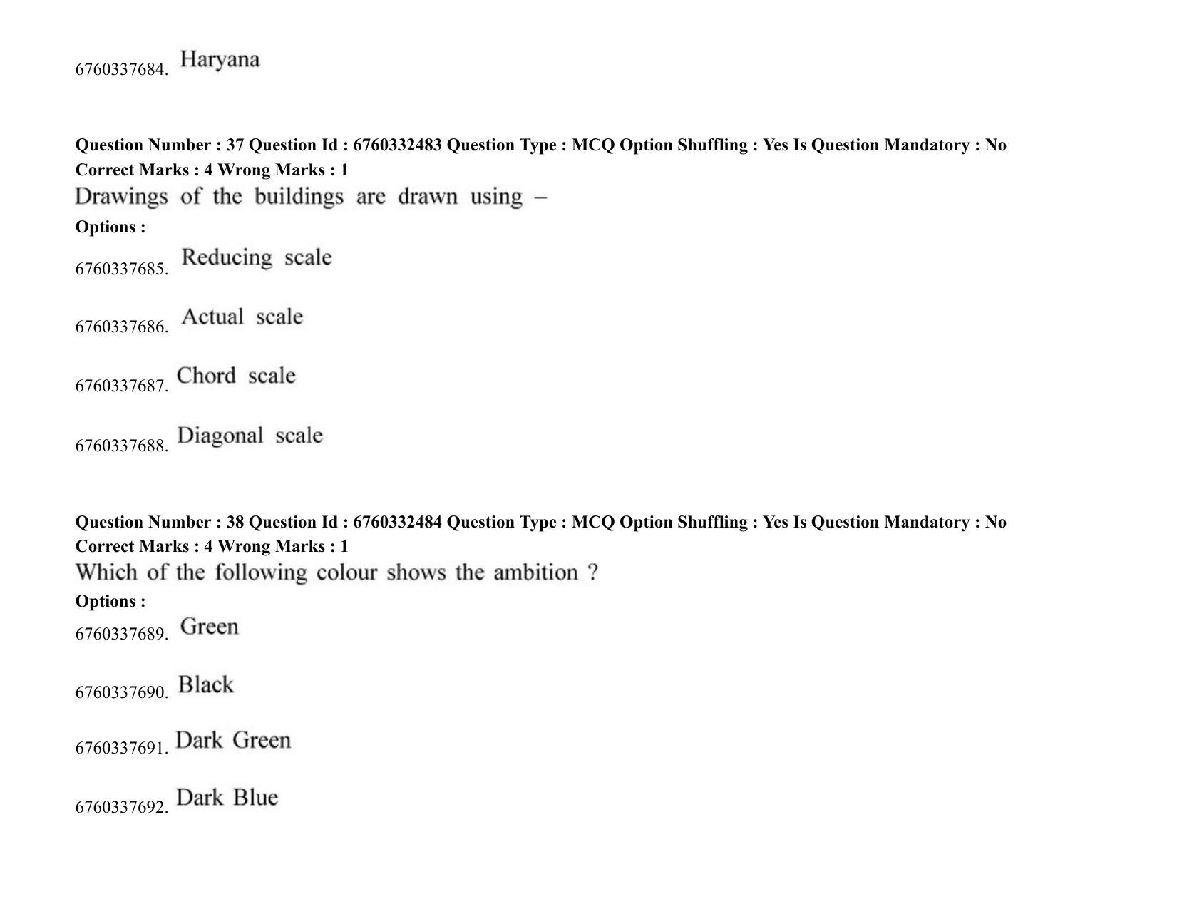 JEE Mains 2021: B PLANNING AND B ARCH (Shift 2) 05-08-2021 Question Paper - Page 24