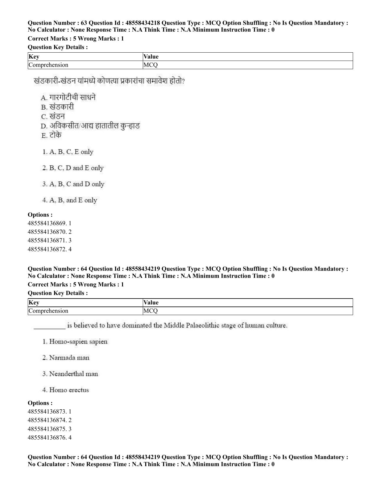 CUET 2023 English Marathi Shift 3 Question Paper - 18 June 2023 - Page 52