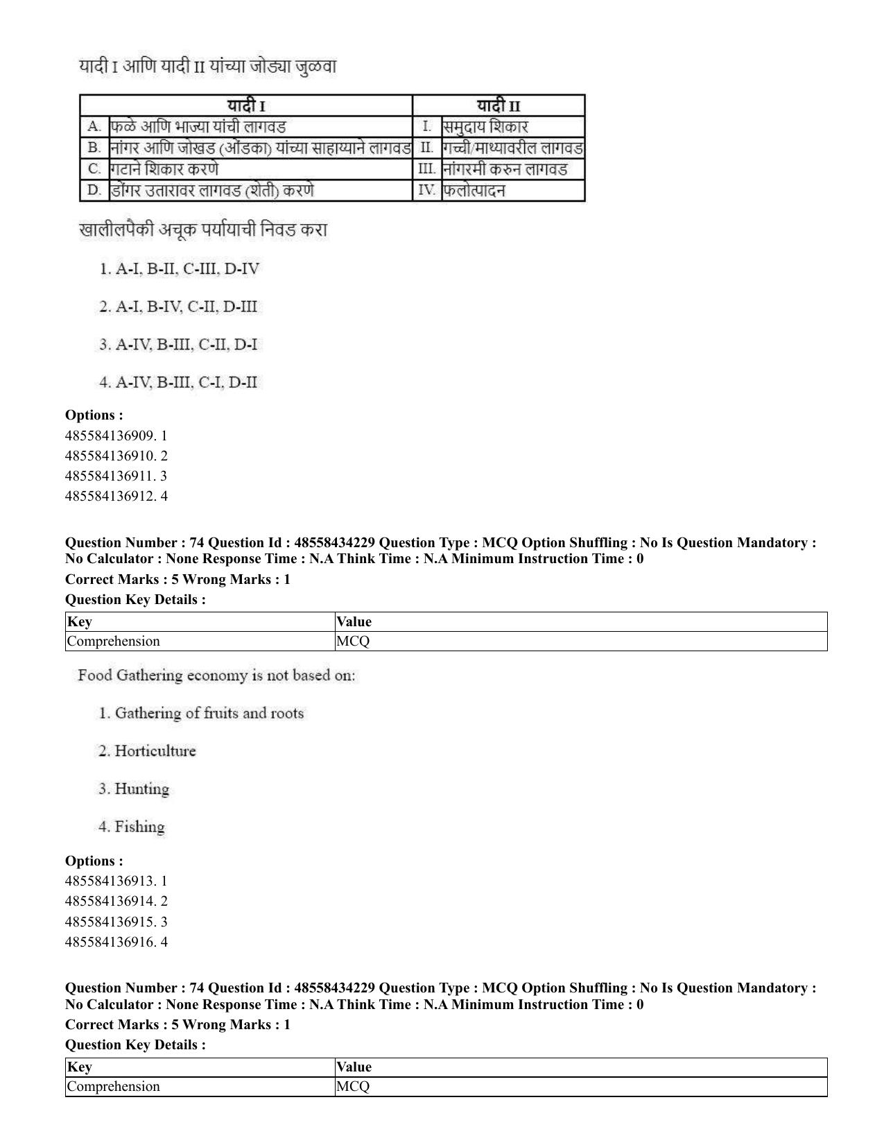 CUET 2023 English Marathi Shift 3 Question Paper - 18 June 2023 - Page 63