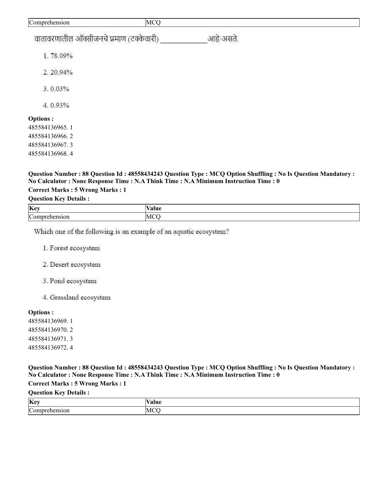 CUET 2023 English Marathi Shift 3 Question Paper - 18 June 2023 - Page 77