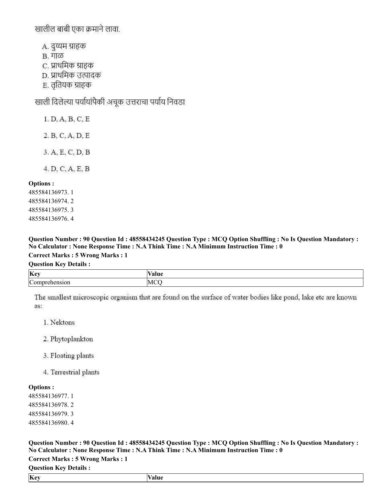 CUET 2023 English Marathi Shift 3 Question Paper - 18 June 2023 - Page 79