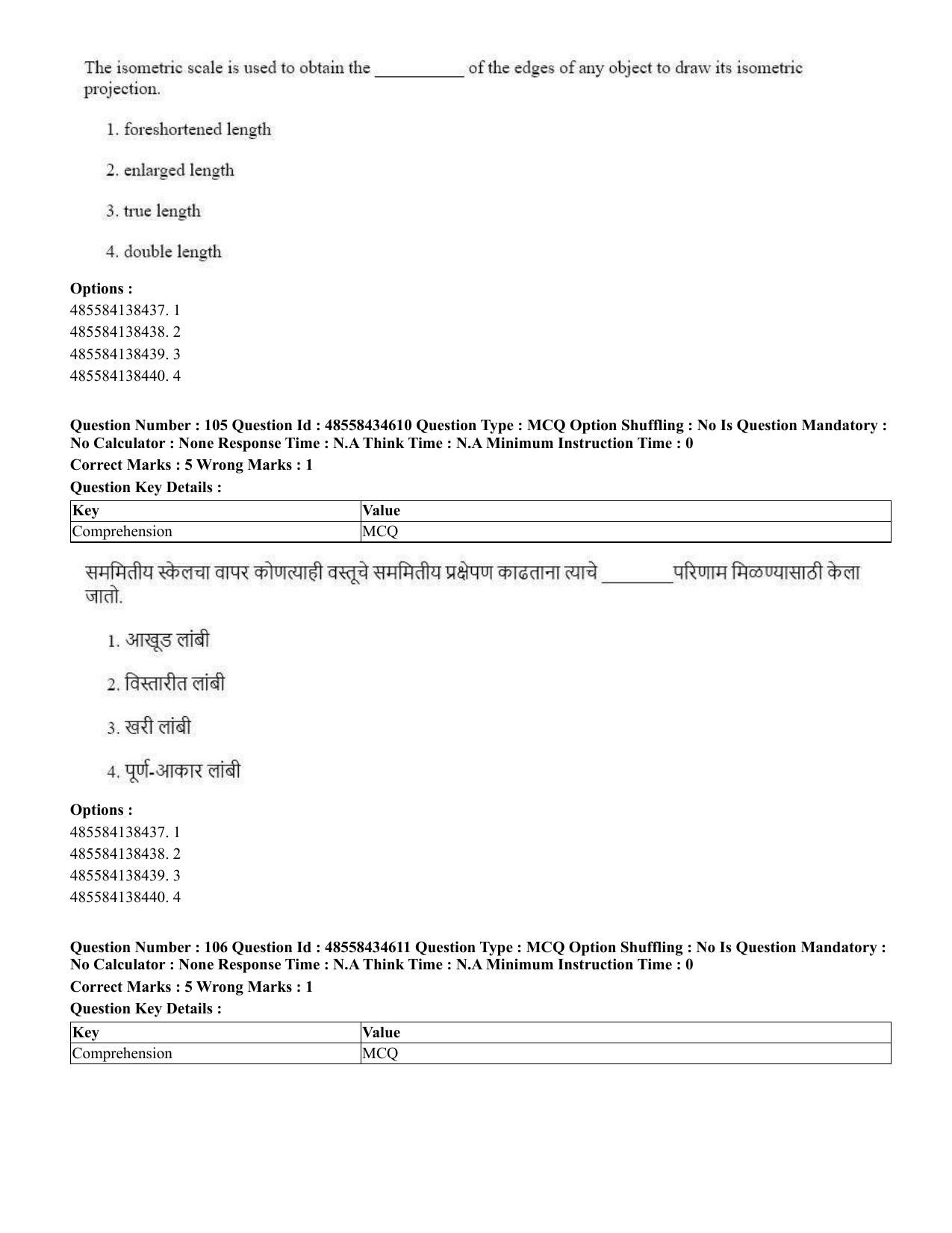 CUET 2023 English Marathi Shift 3 Question Paper - 18 June 2023 - Page 98